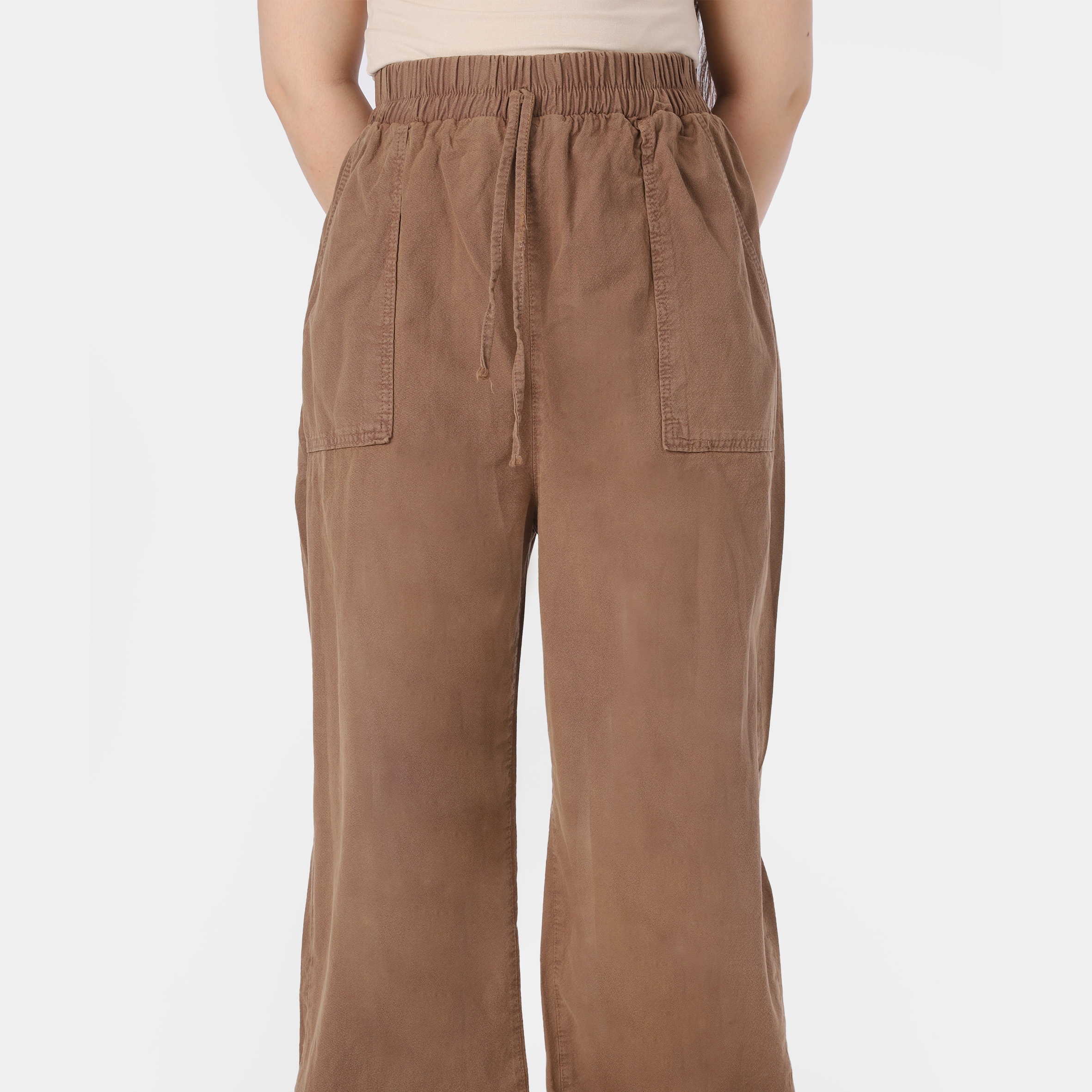 Wide Leg Gabardine Trousers 10061326