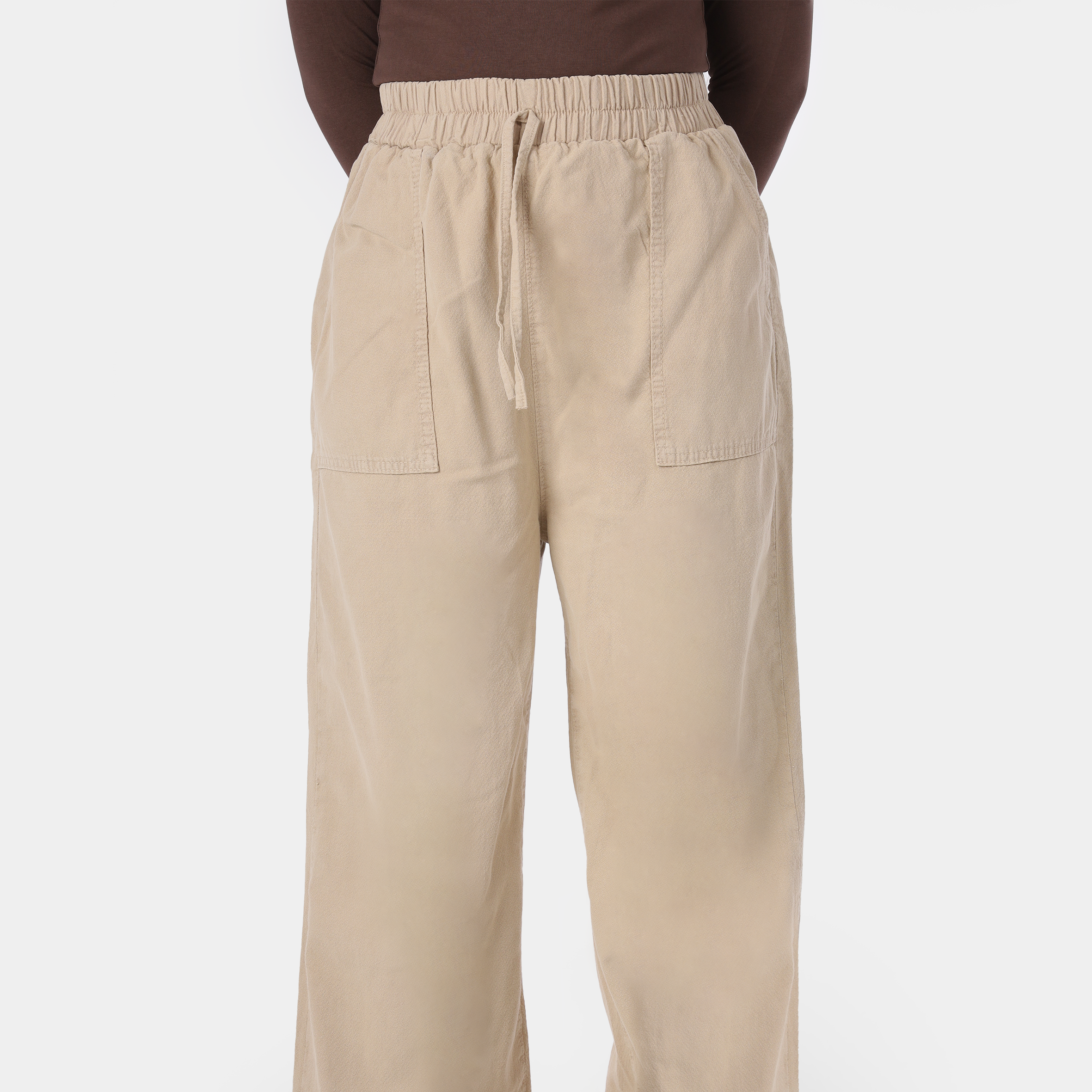 Wide Leg Gabardine Trousers 10061326