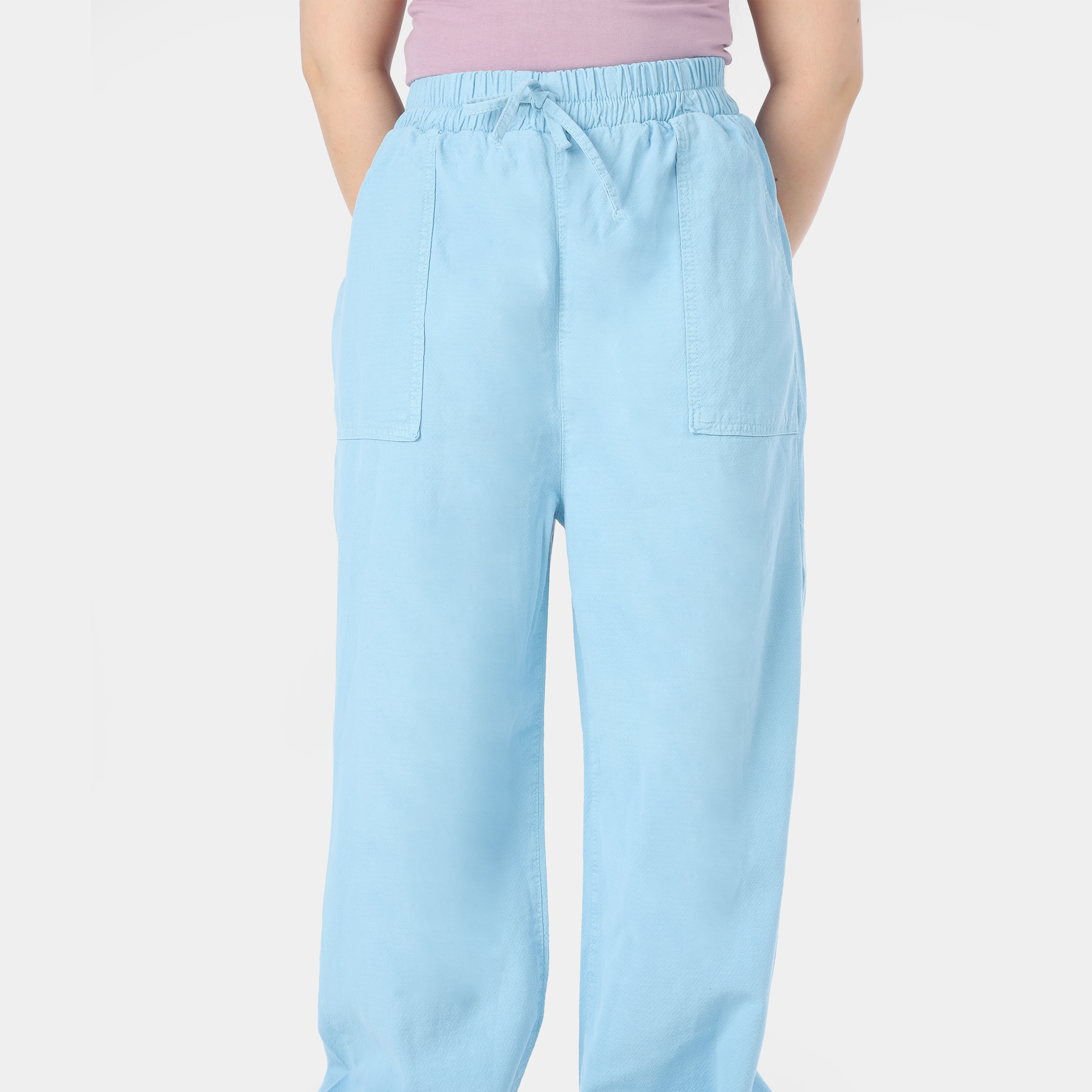 Wide Leg Gabardine Trousers 10061326