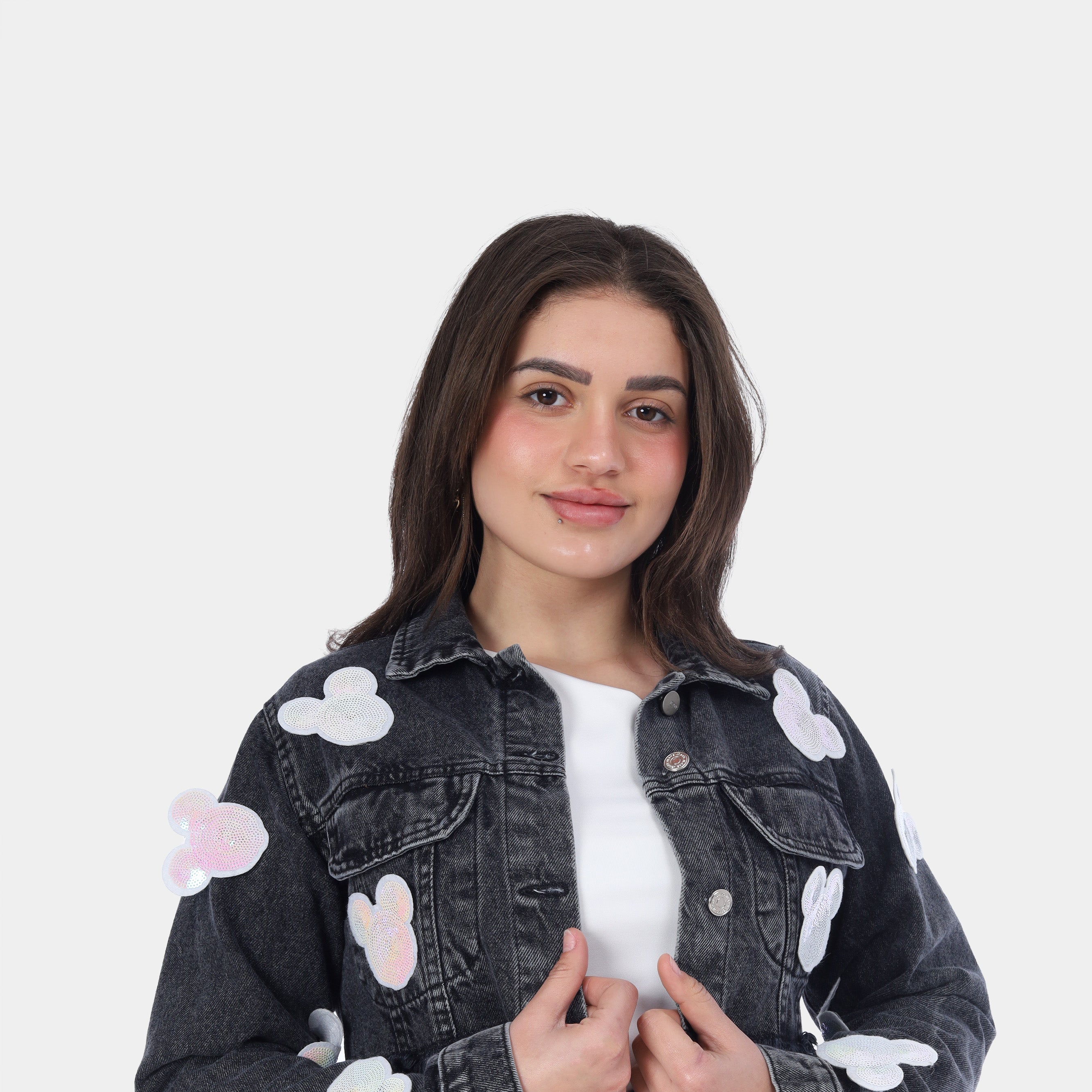 Mickey Cropped Denim Jacket 10061340
