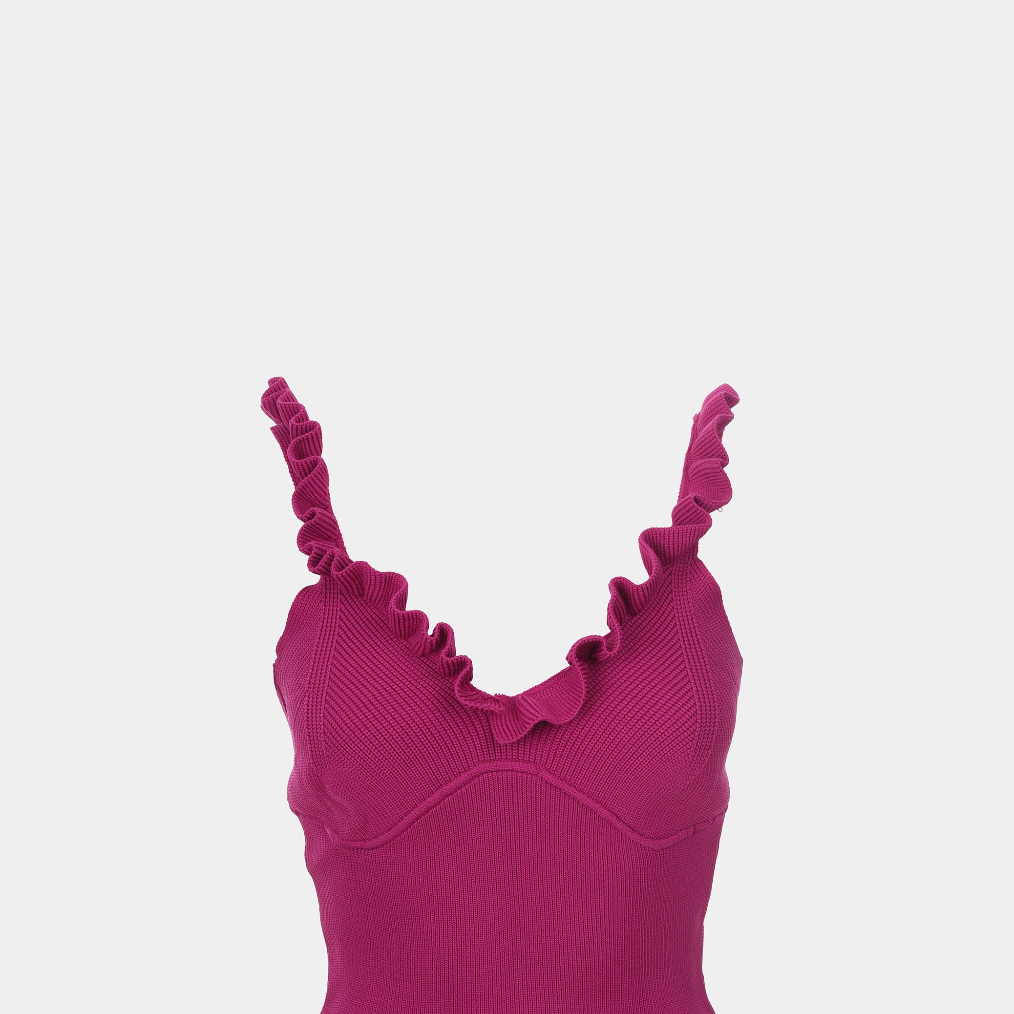 Ruffled Strap Cropped Top s10604049