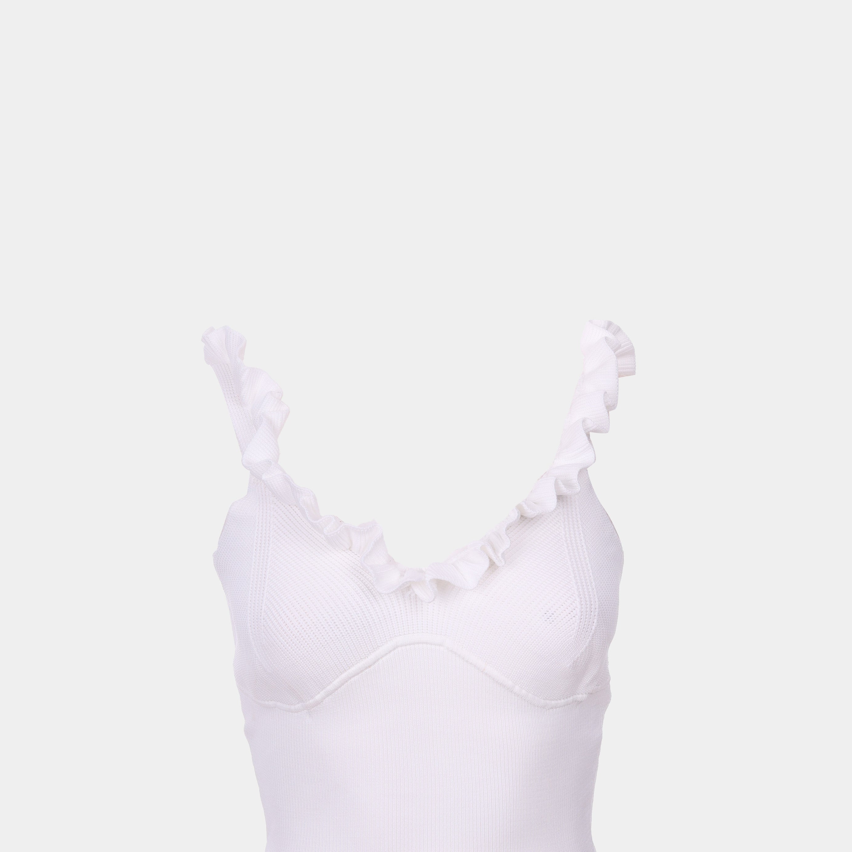 Ruffled Strap Cropped Top s10604049