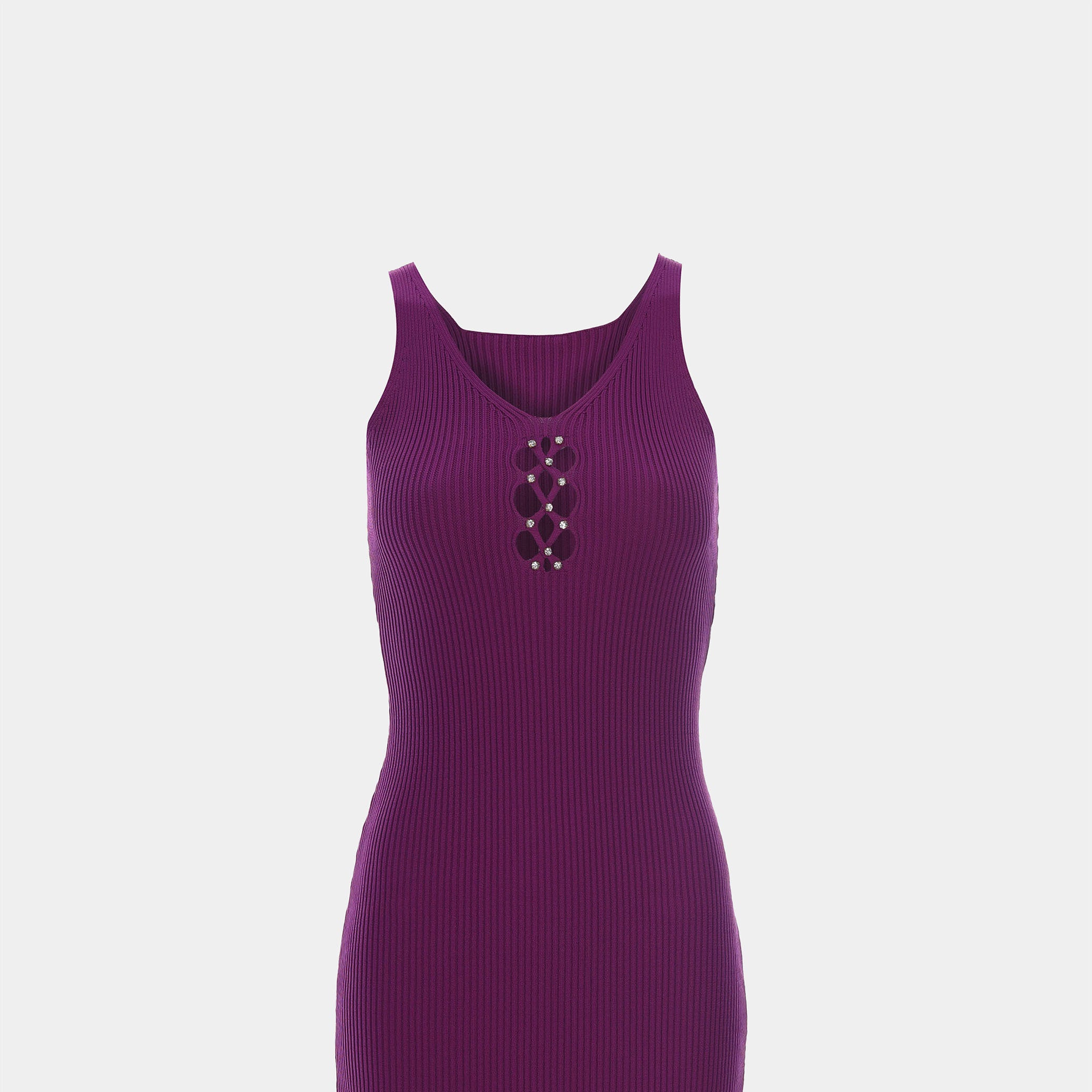 Embellished Cutout Basic Dress s10604077