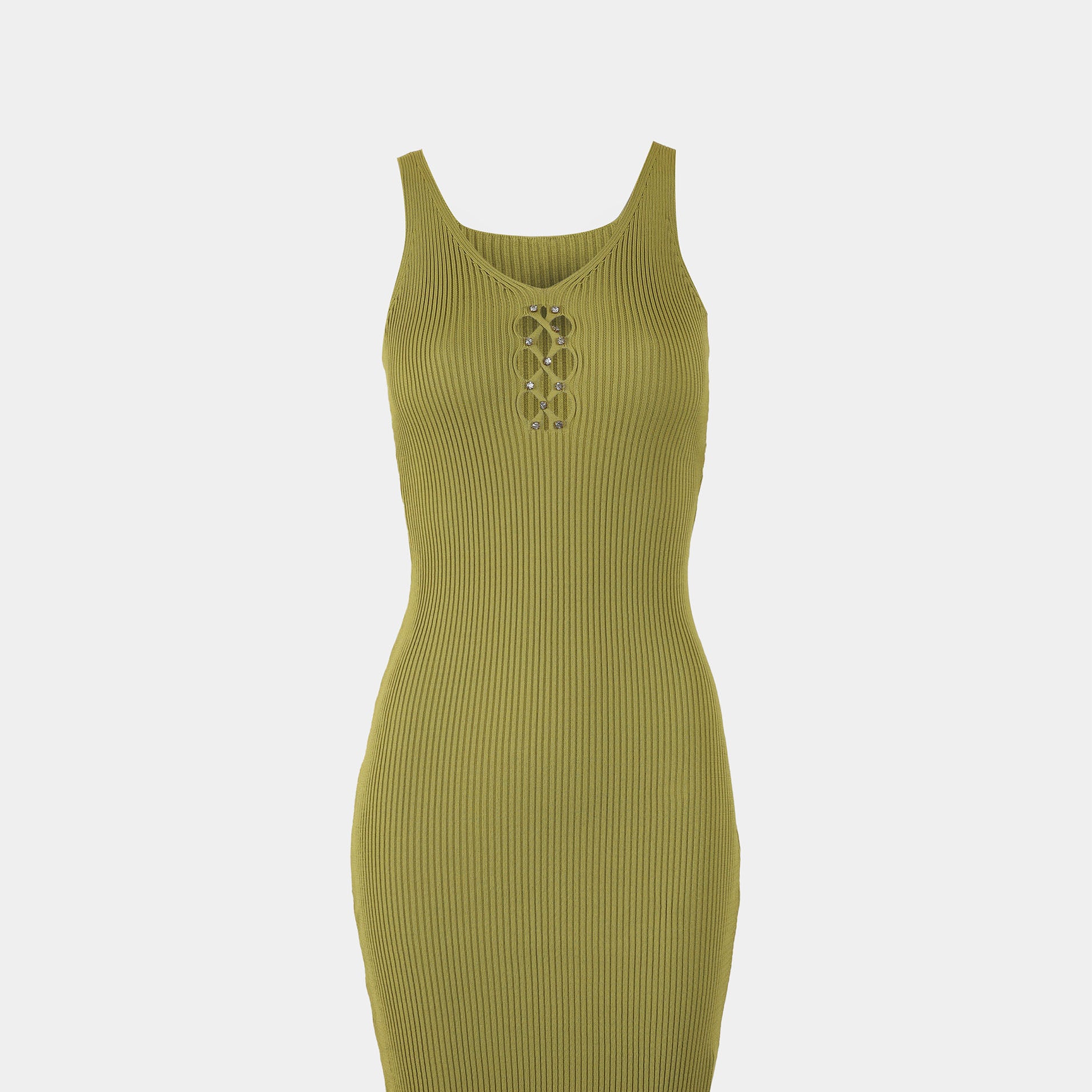 Embellished Cutout Basic Dress s10604077