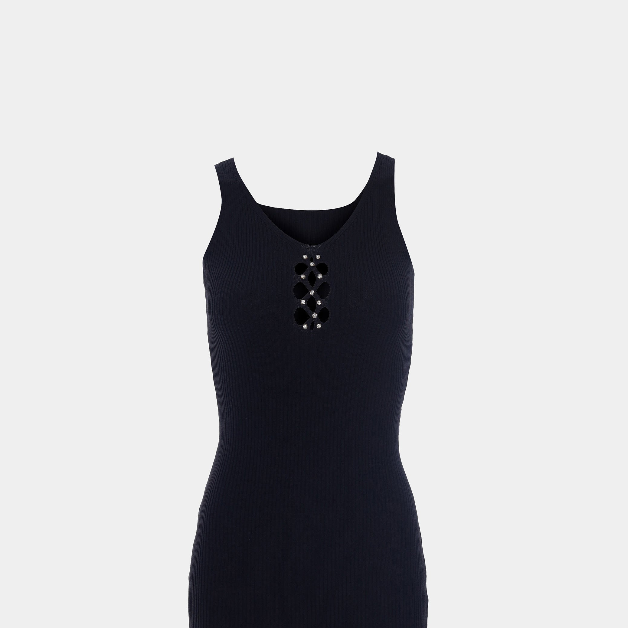 Embellished Cutout Basic Dress s10604077