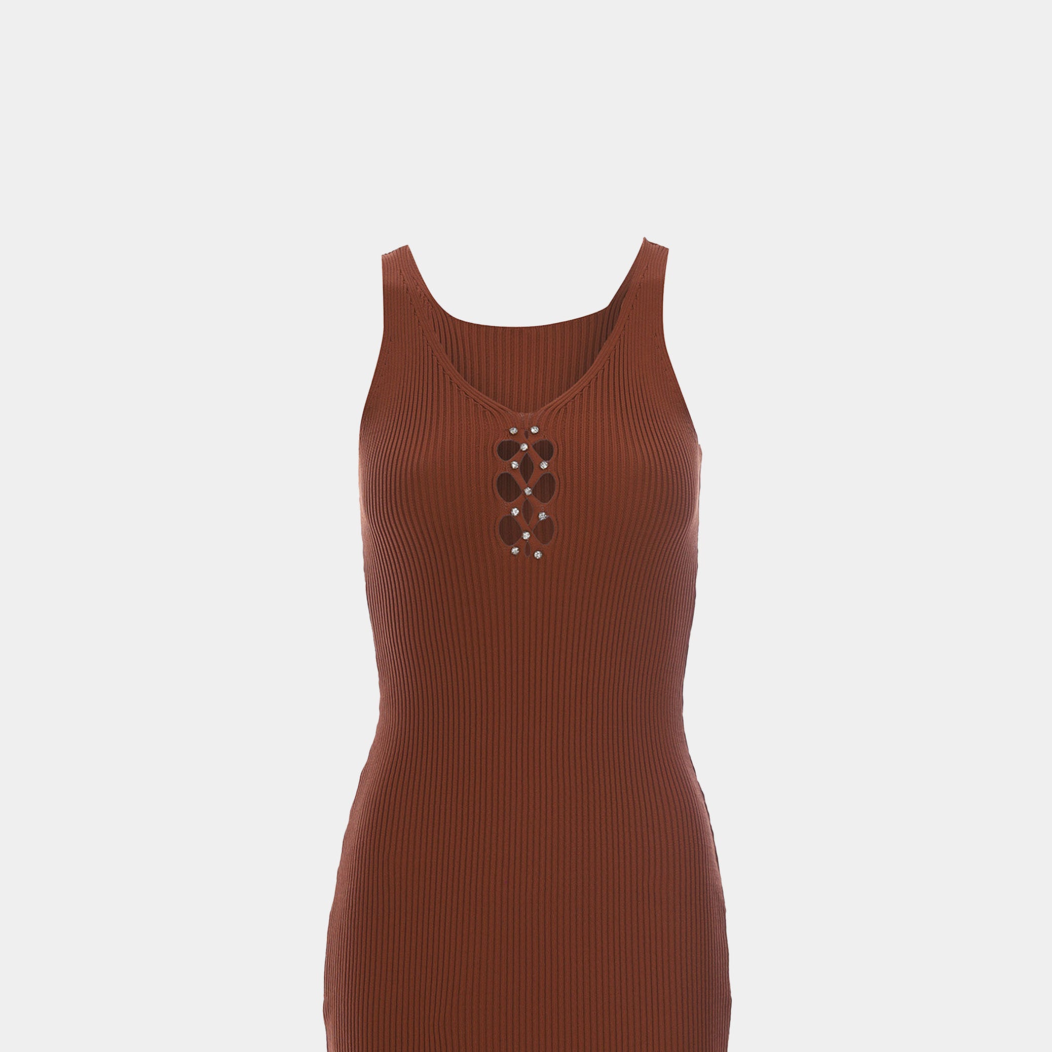 Embellished Cutout Basic Dress s10604077