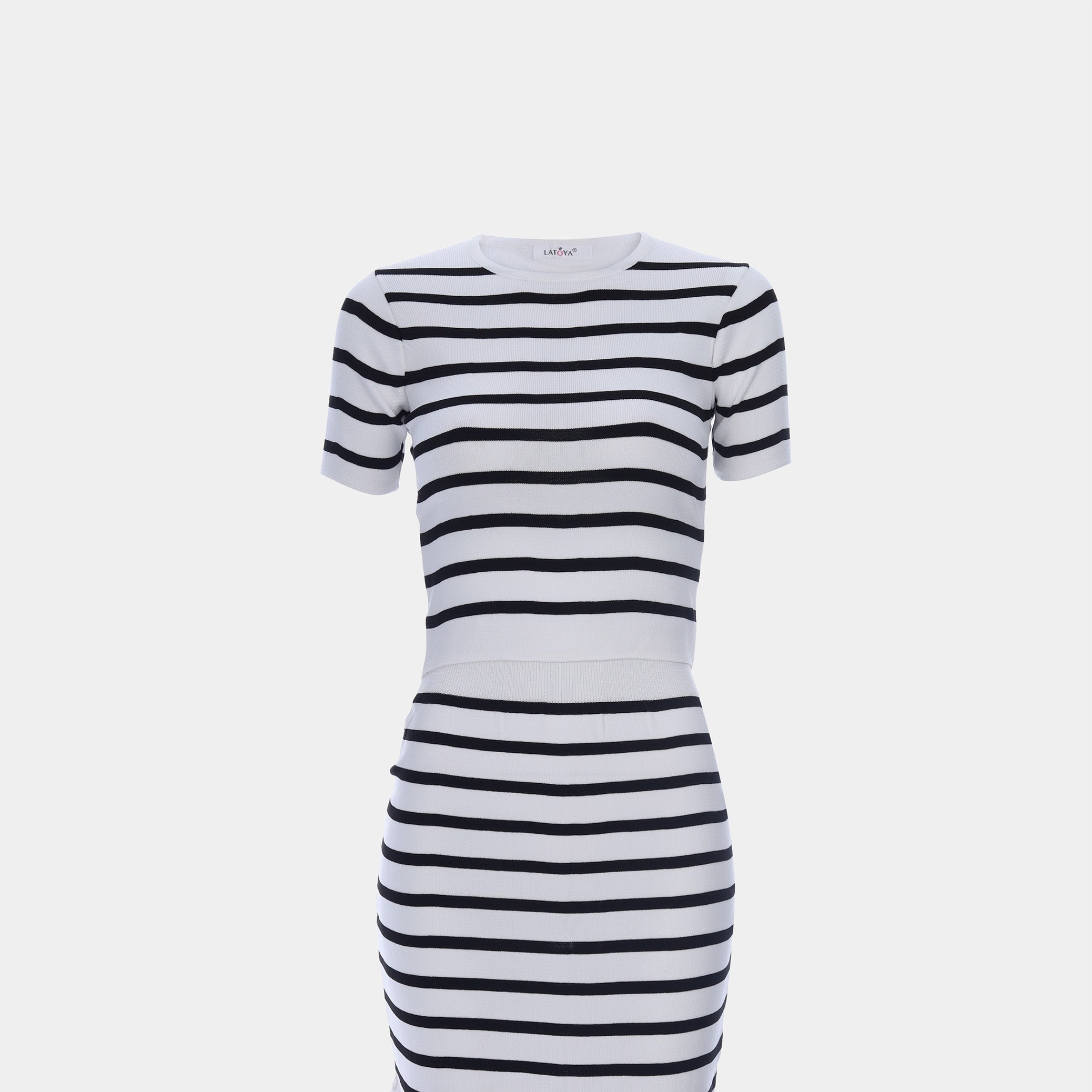 Striped Two-Piece Midi Set s10604080