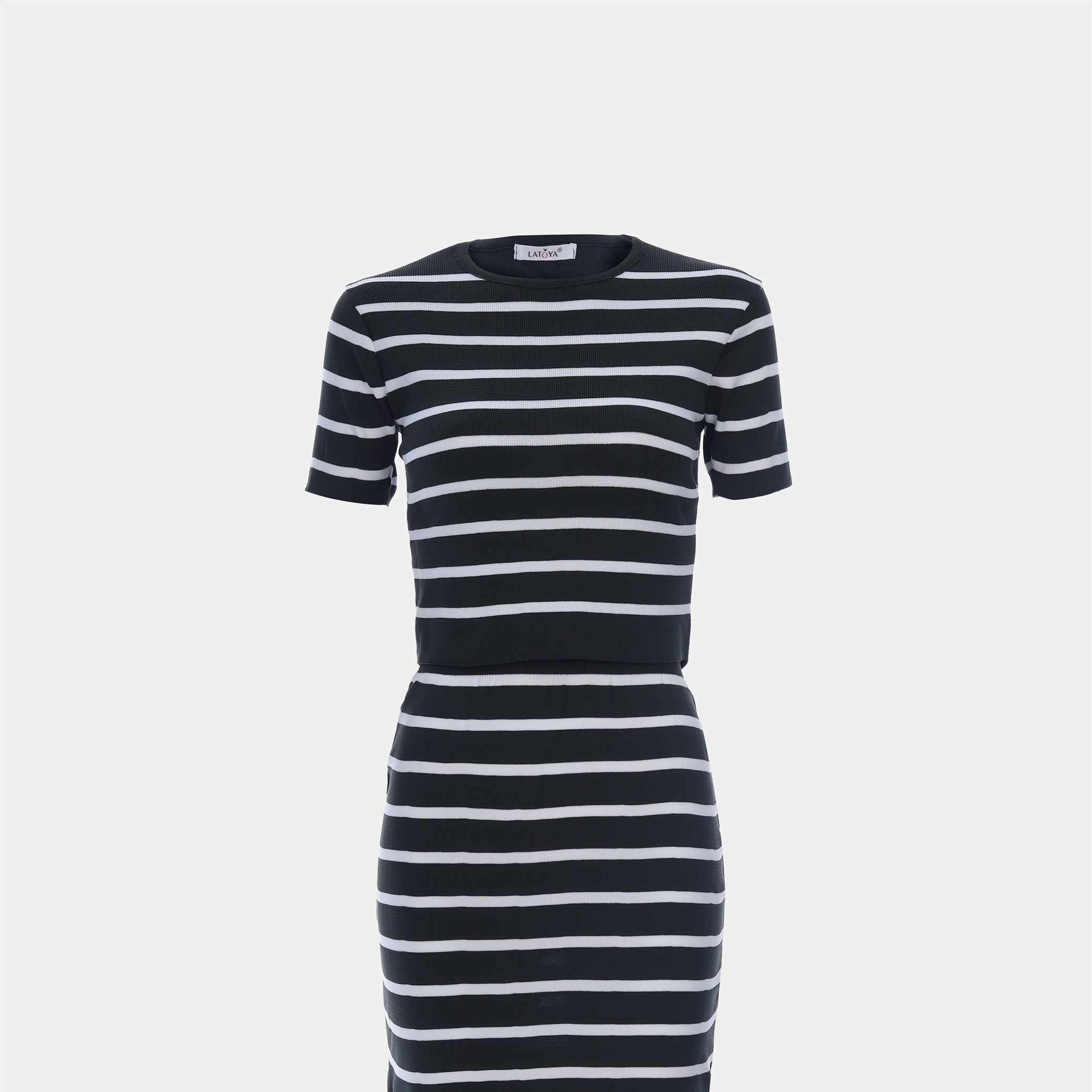 Striped Two-Piece Midi Set s10604080