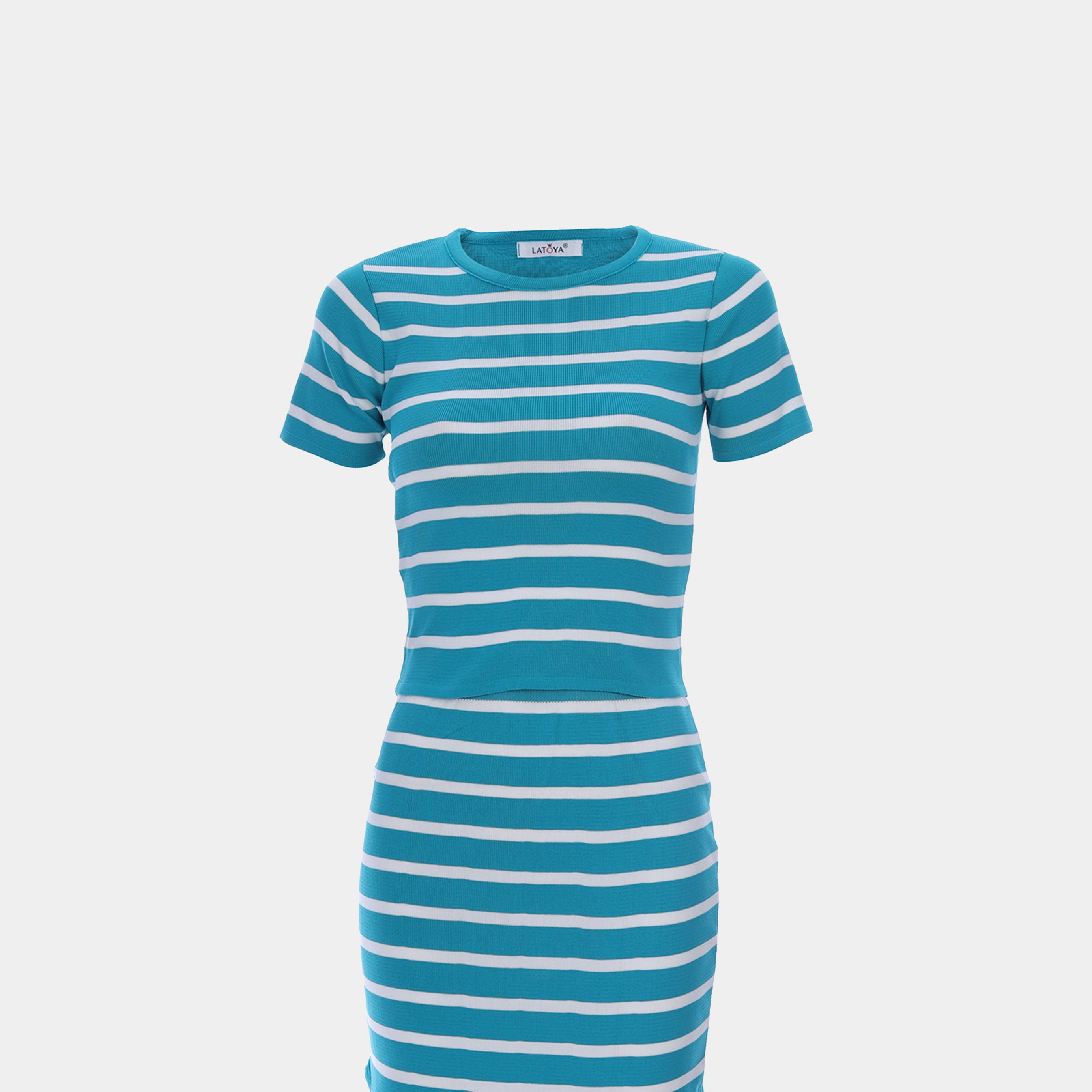 Striped Two-Piece Midi Set s10604080