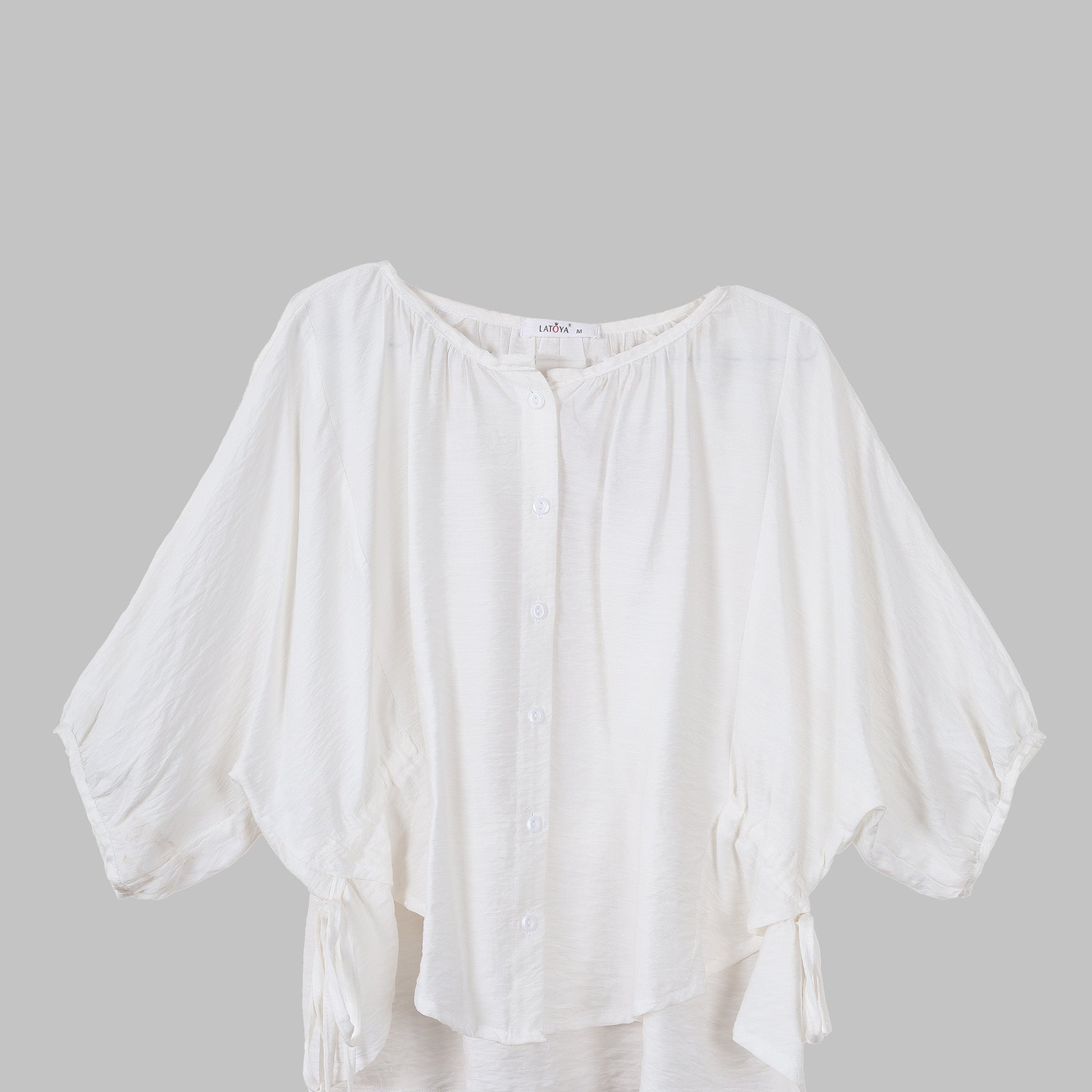 Drawstring waist blouse s10707049