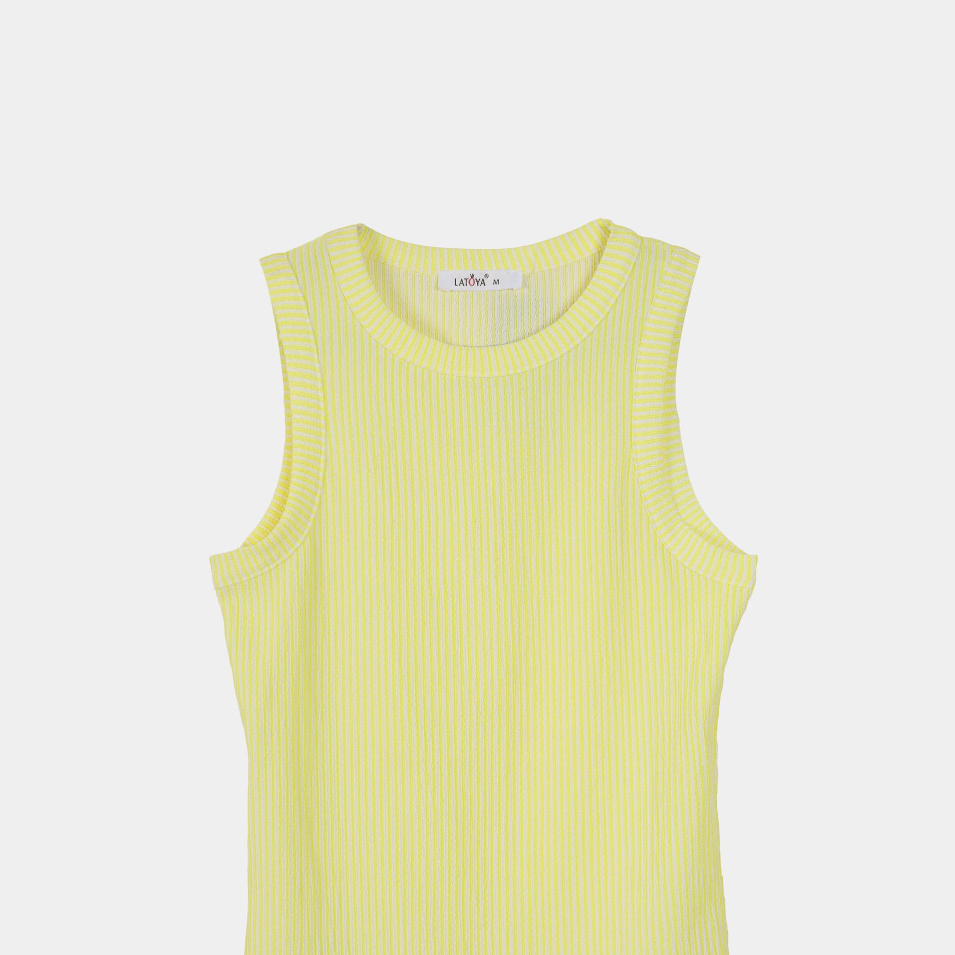Striped Ribbed Sleeveless Top s10733081