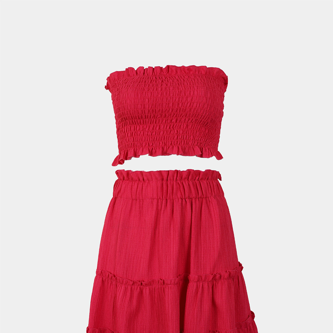 Smocked Tube Top & Tiered Skirt s10733105