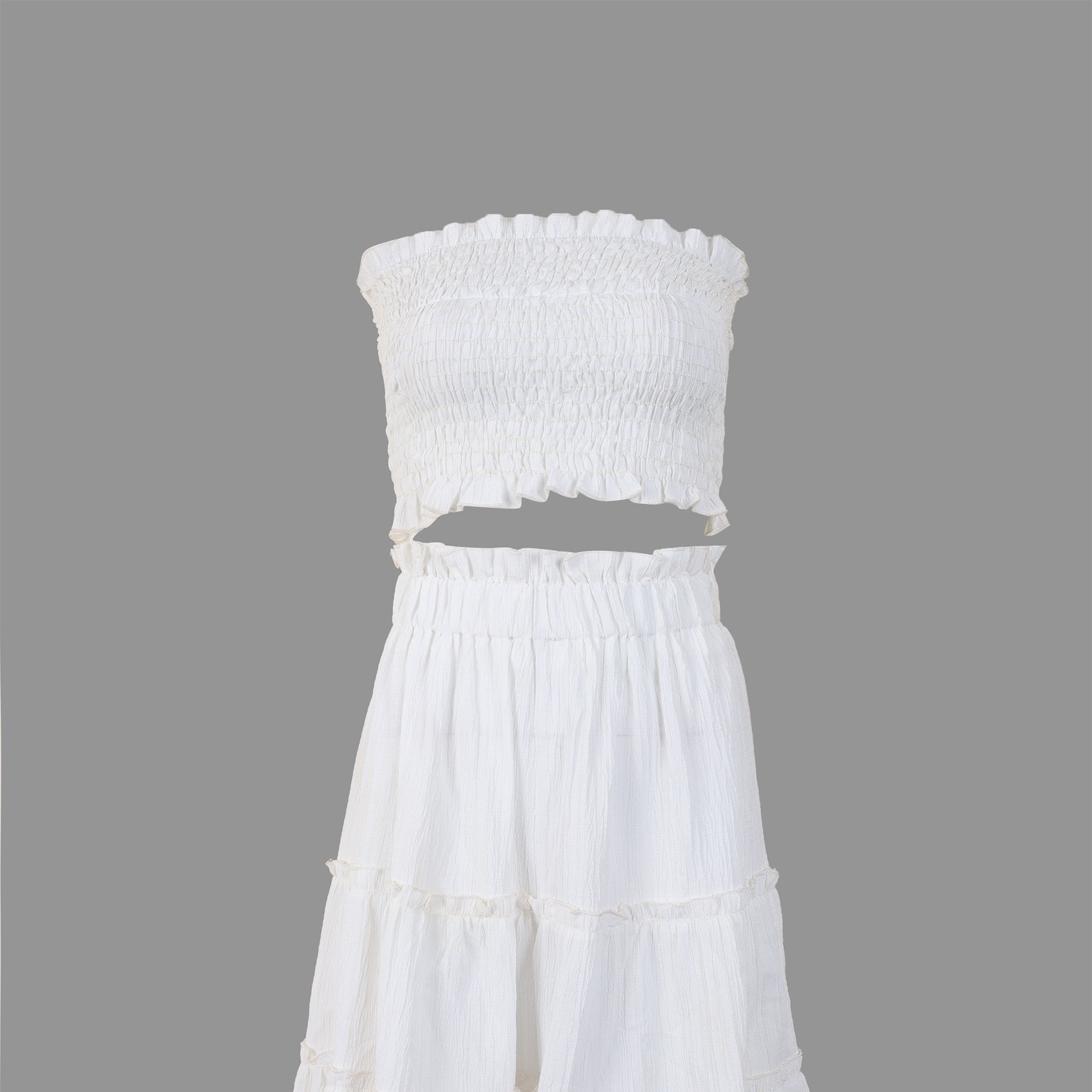 Smocked Tube Top & Tiered Skirt s10733105