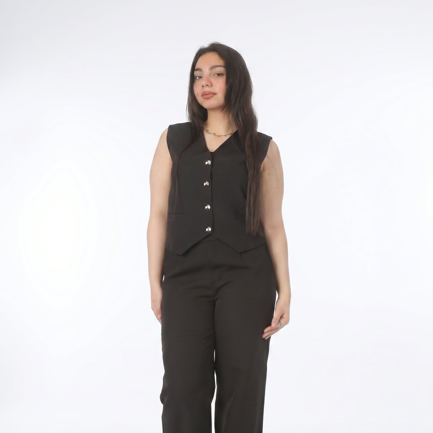 Formal Suit Set with Sleeveless Vest 20548015