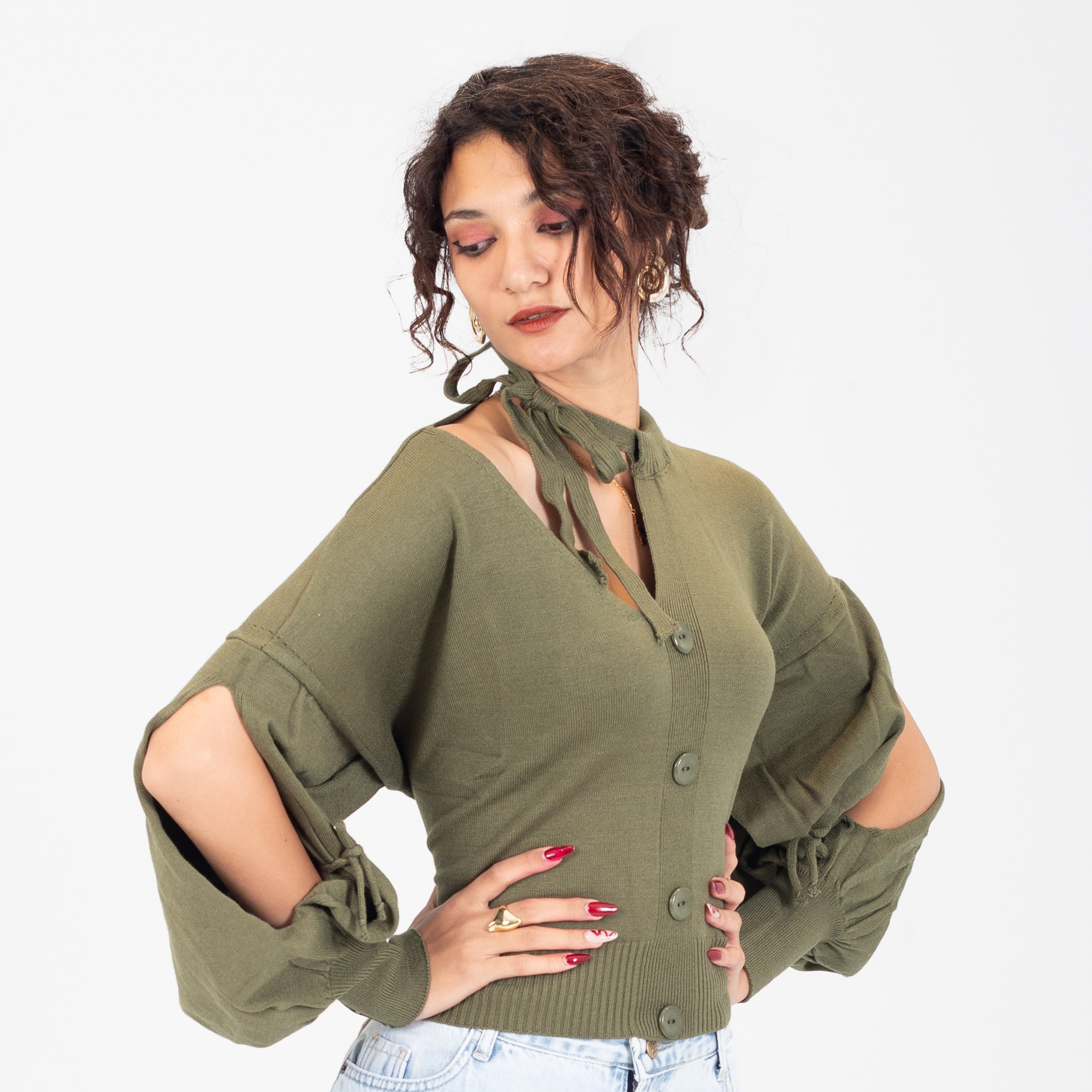 Tie-Neck Blouse w16252694