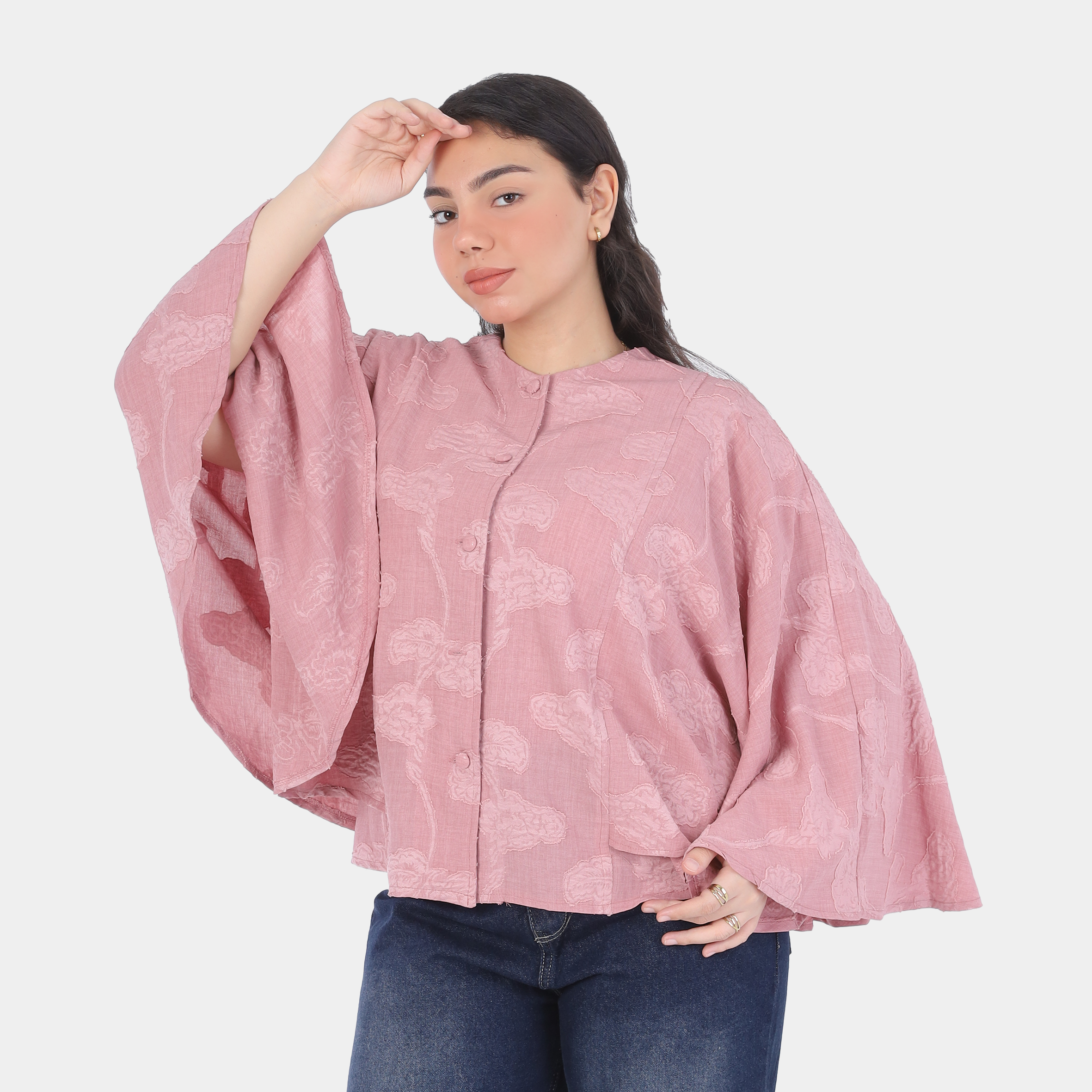 Button-Up Blouse with Wide Sleeves 10128522