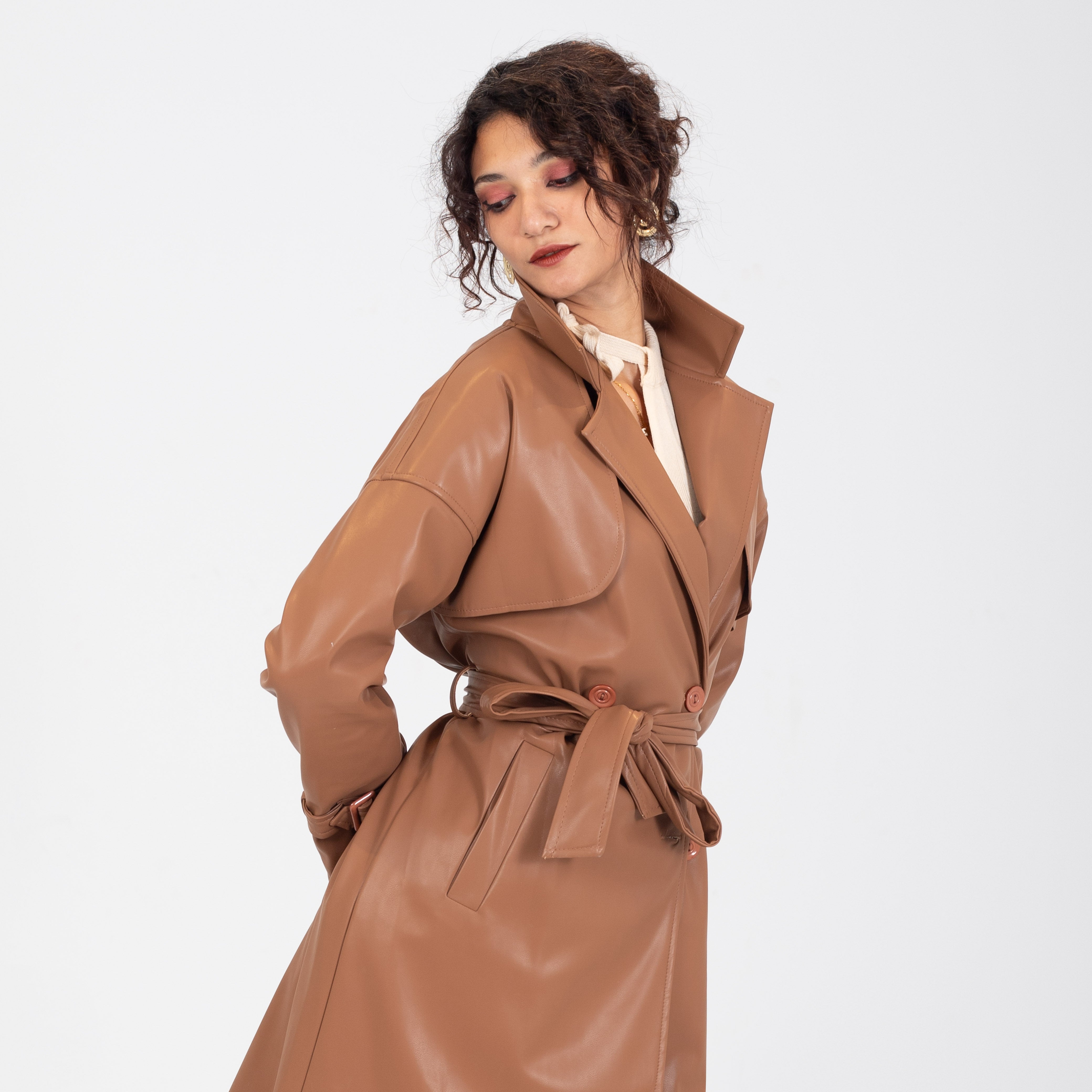 Classic Leather Coat w1709555