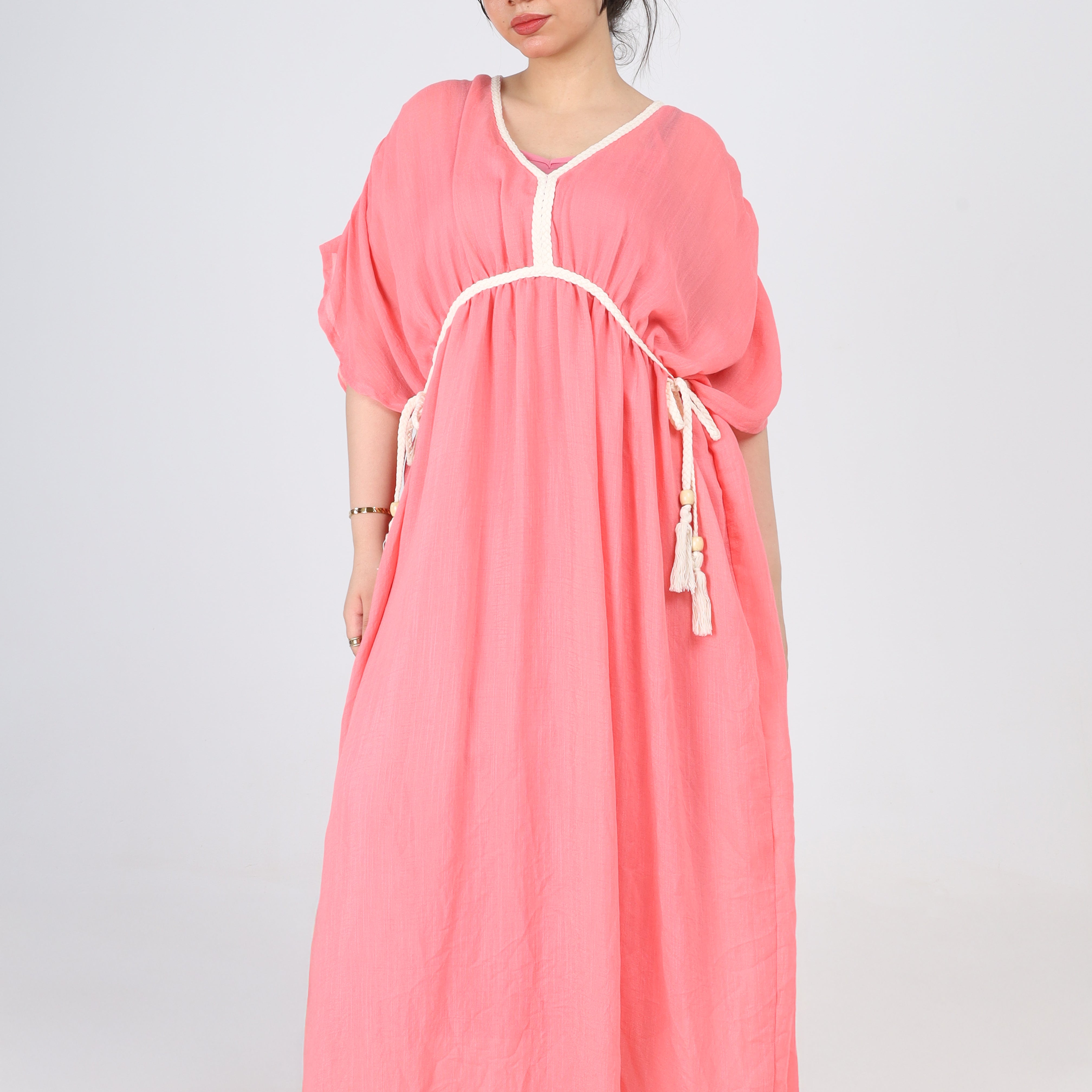 Ruffled Half-sleeve Dress s1508580