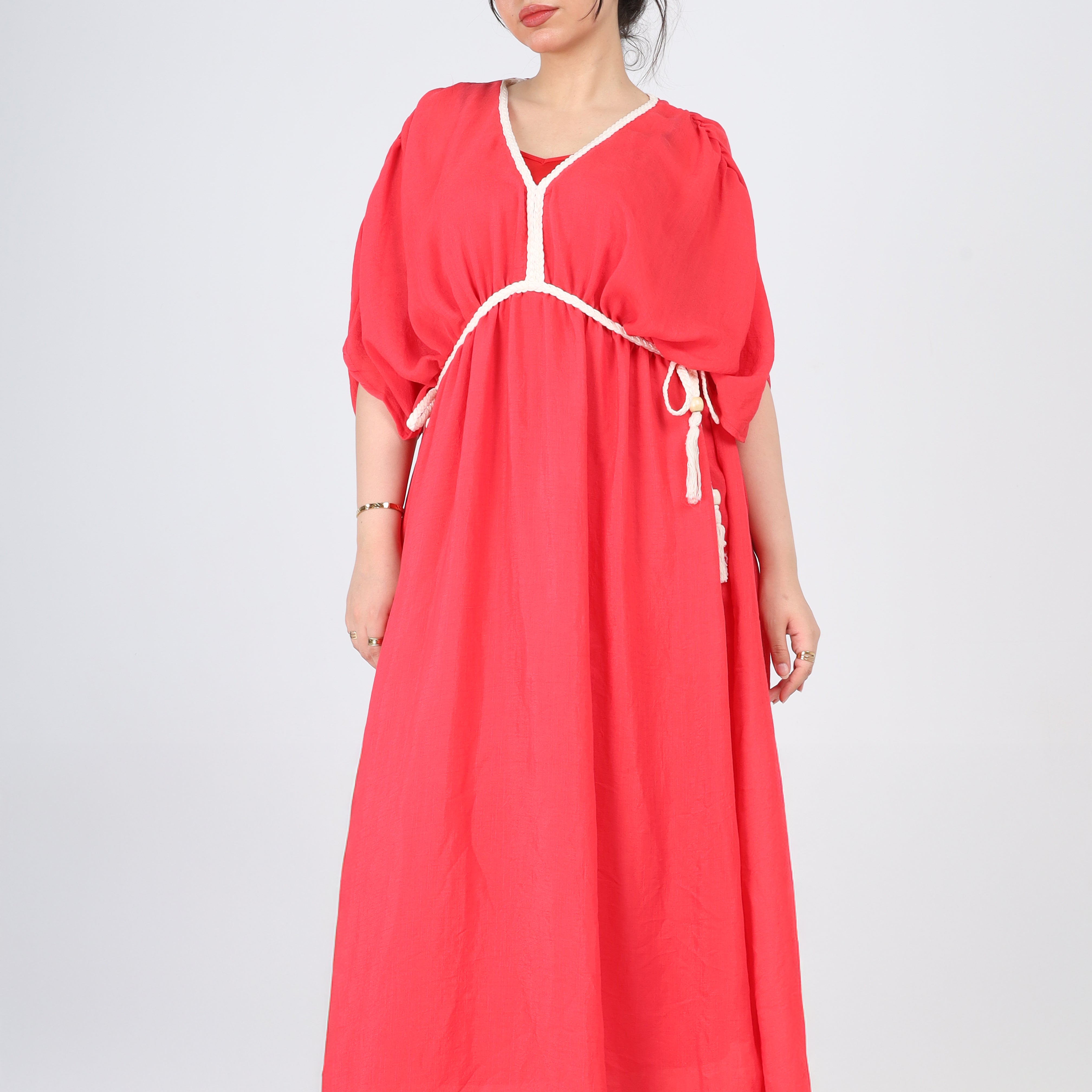 Ruffled Half-sleeve Dress s1508580