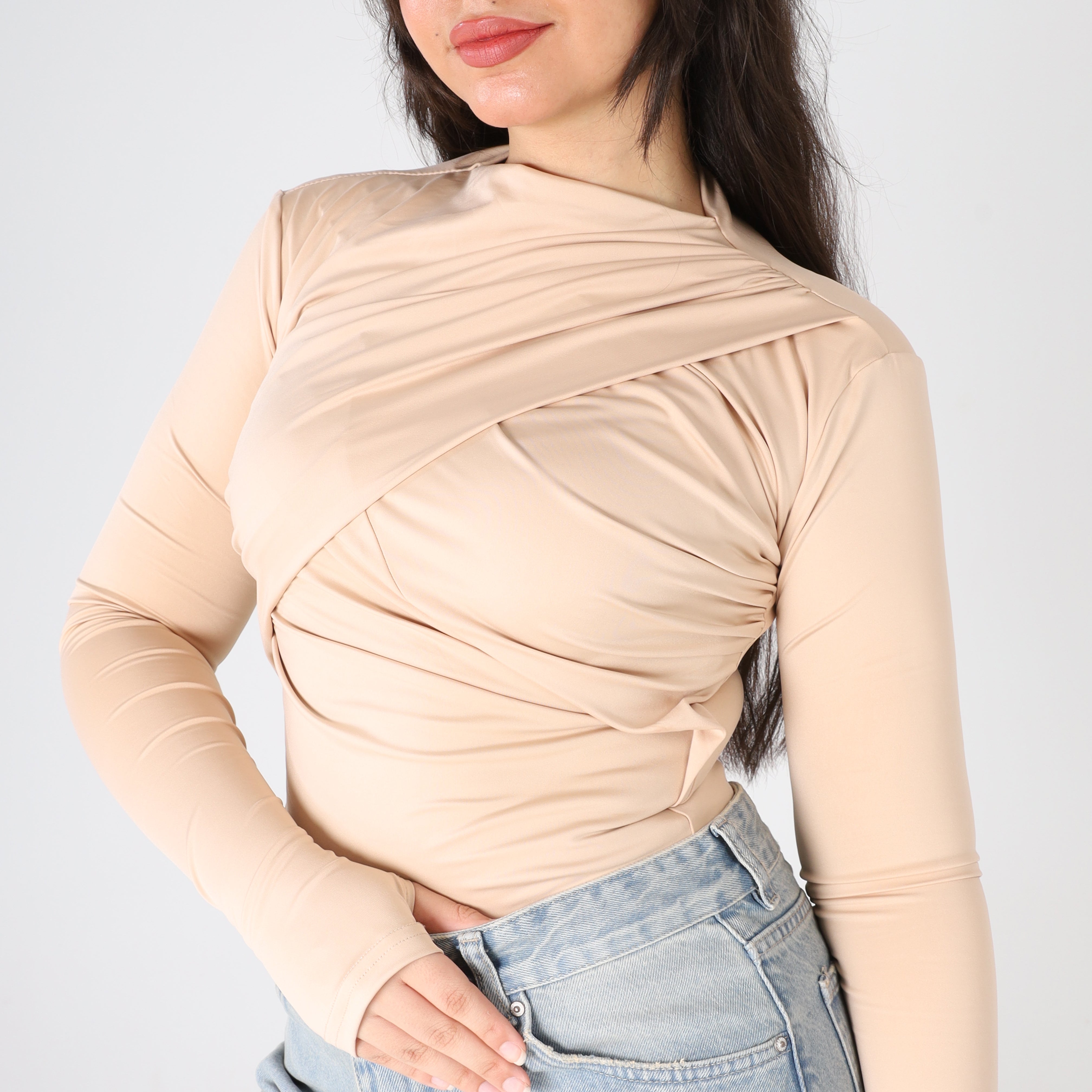 Front X-Wrap Fitted Top s1509421/1