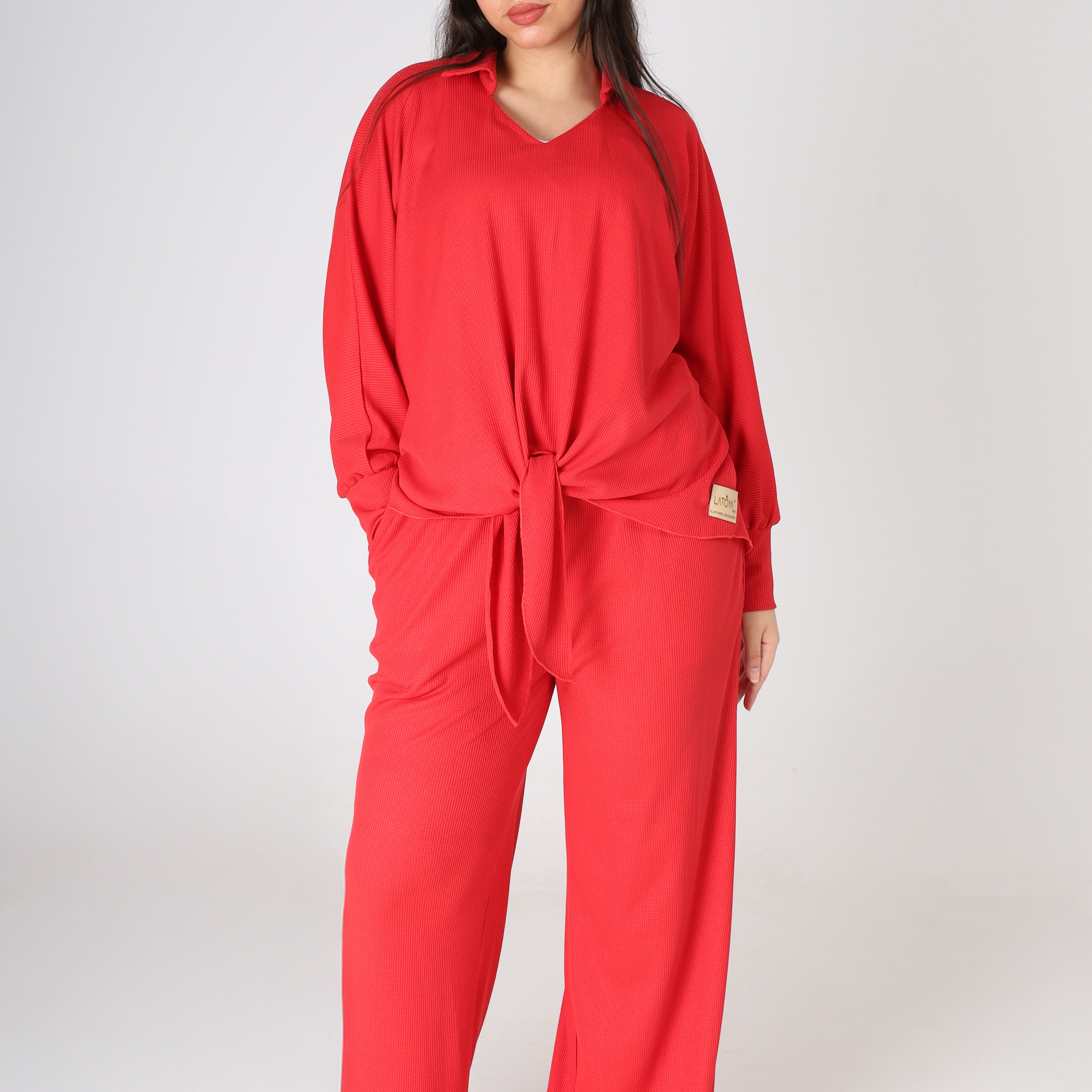 Tie-Front Casual Set s1514343