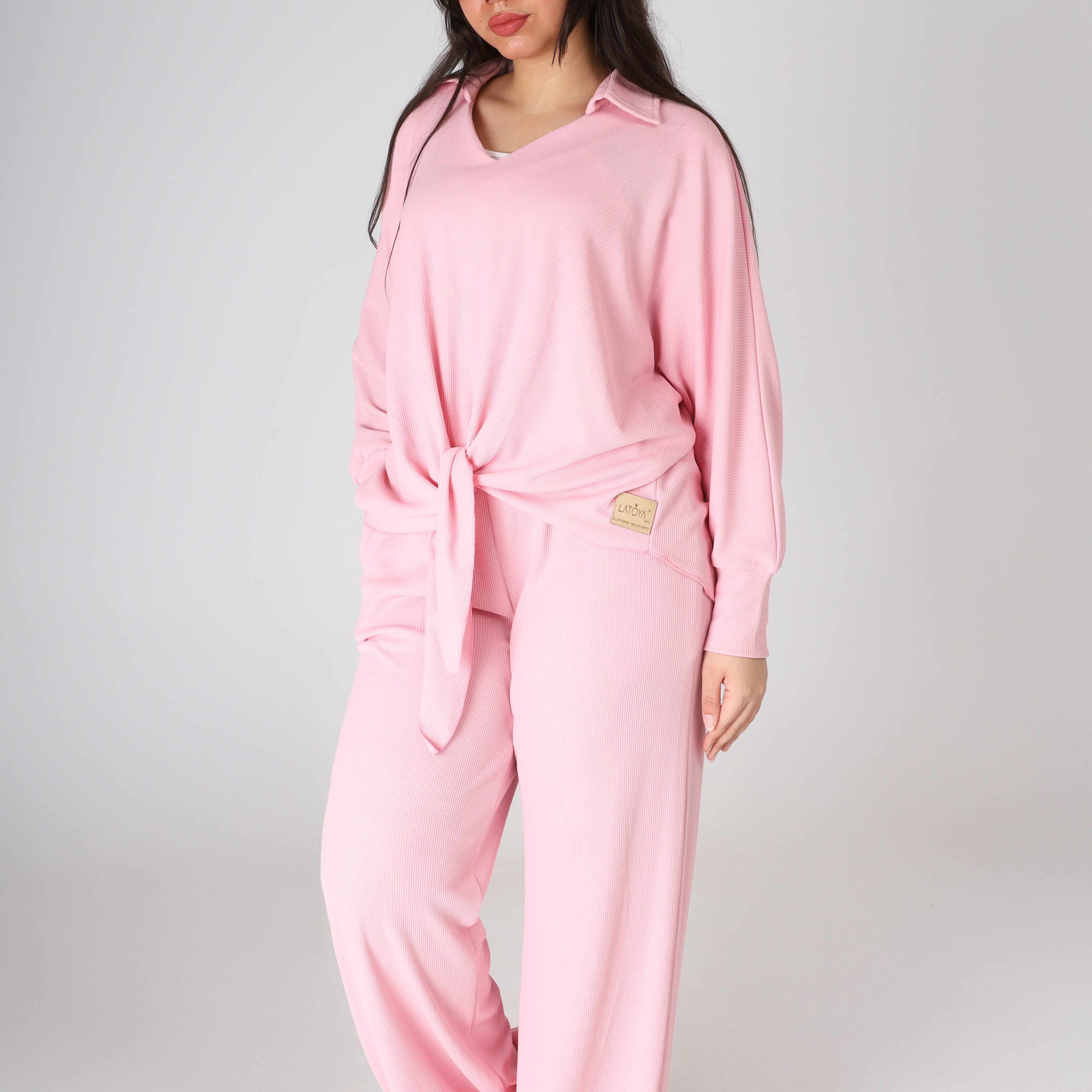 Tie-Front Casual Set s1514343