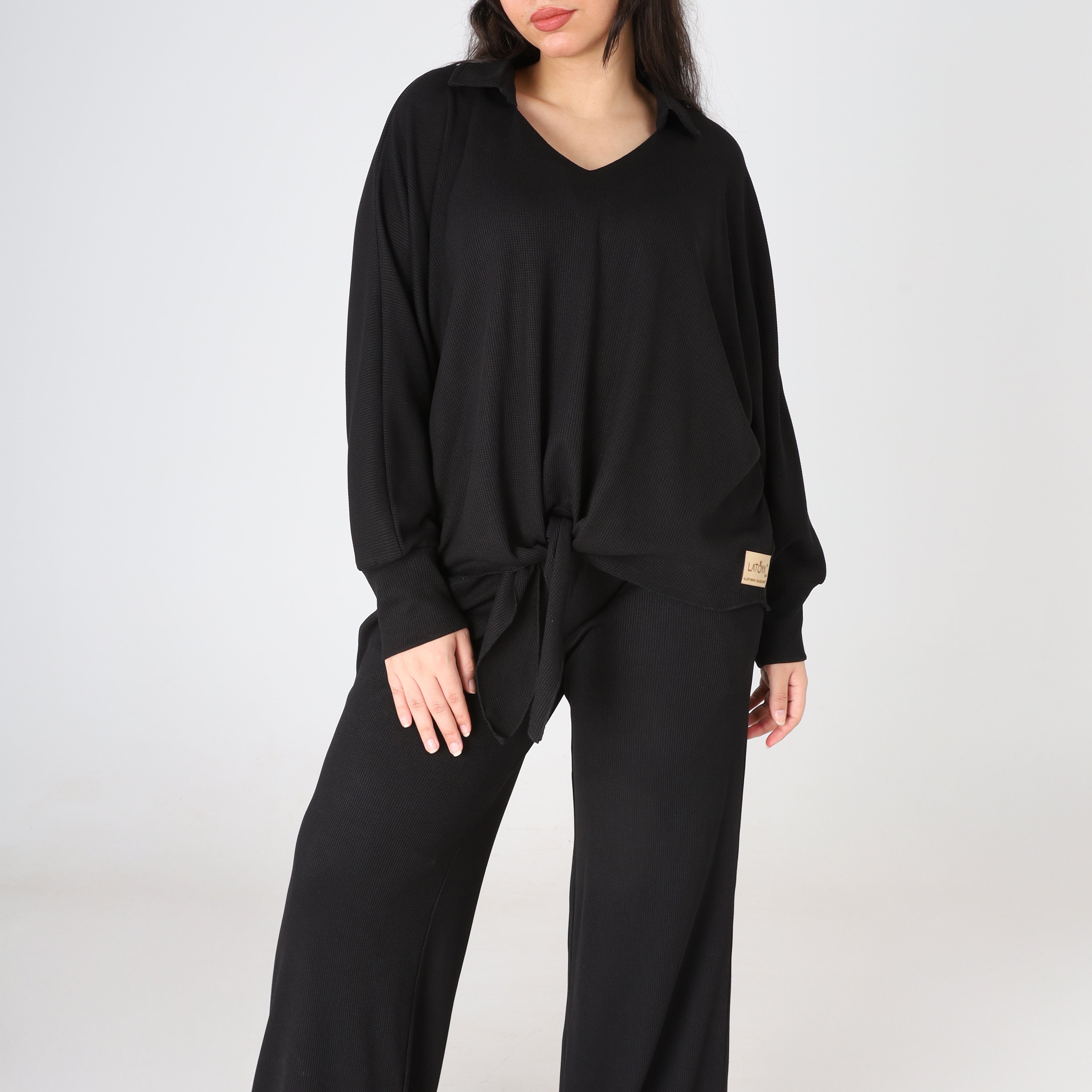 Tie-Front Casual Set s1514343