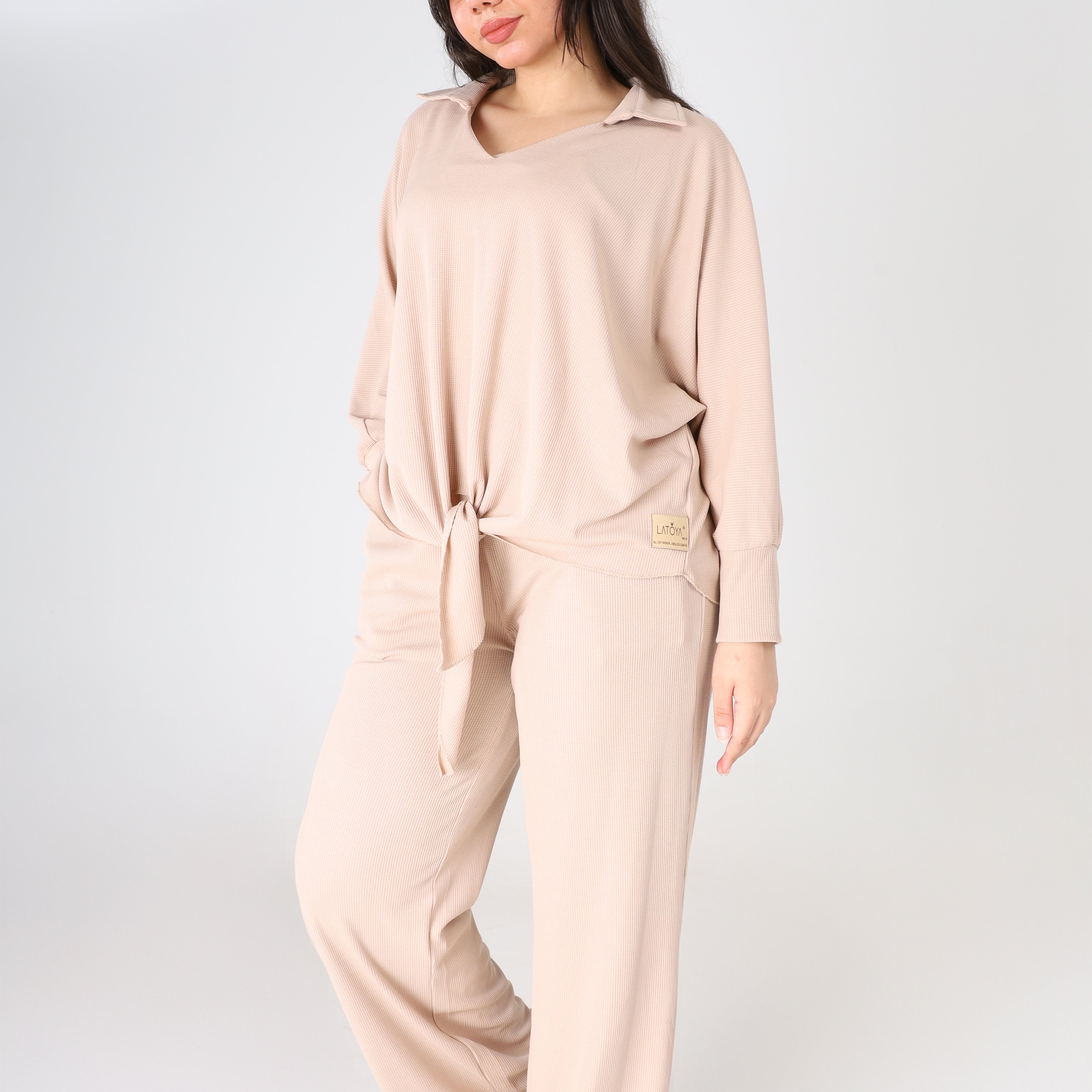 Tie-Front Casual Set s1514343