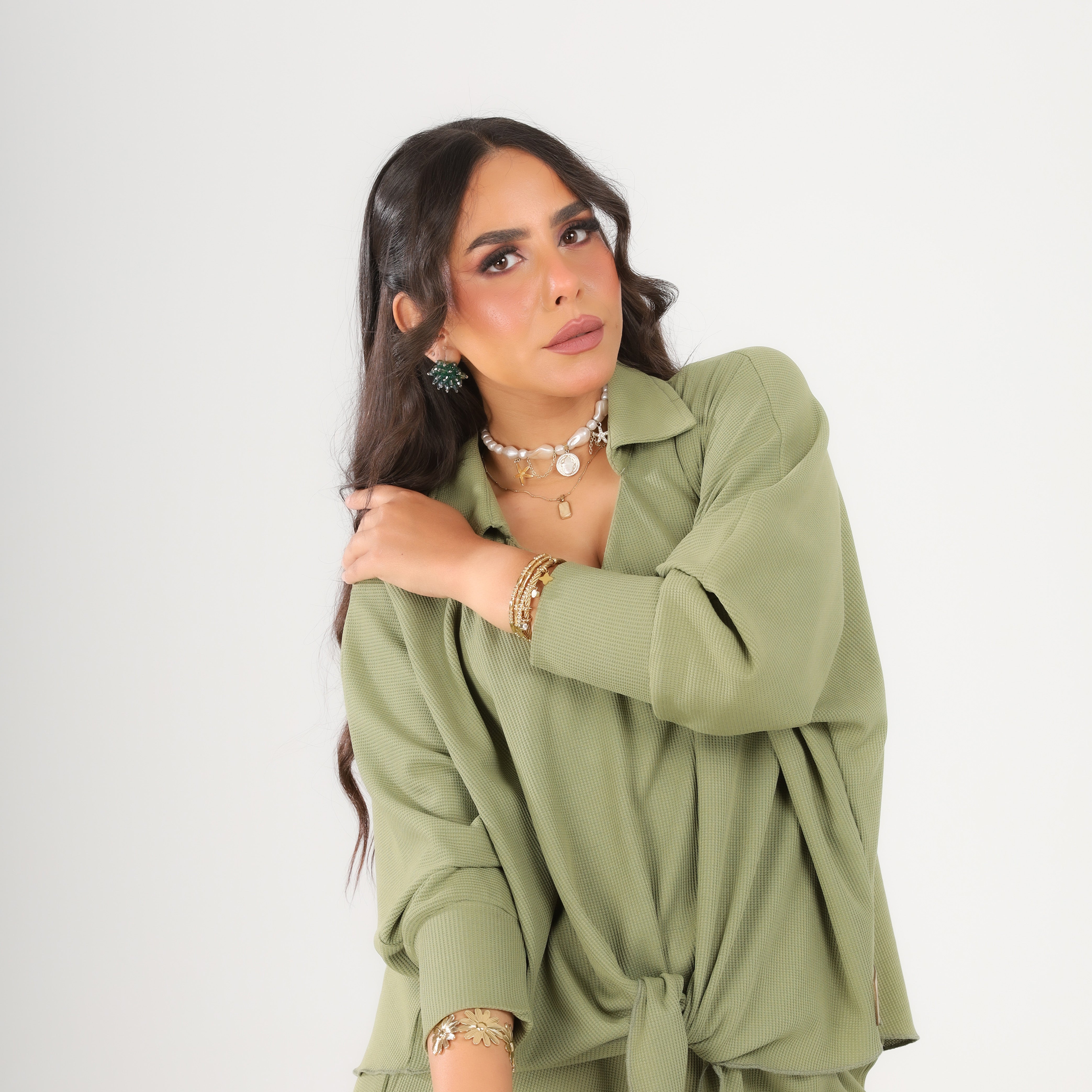 Tie-Front Casual Set s1514343