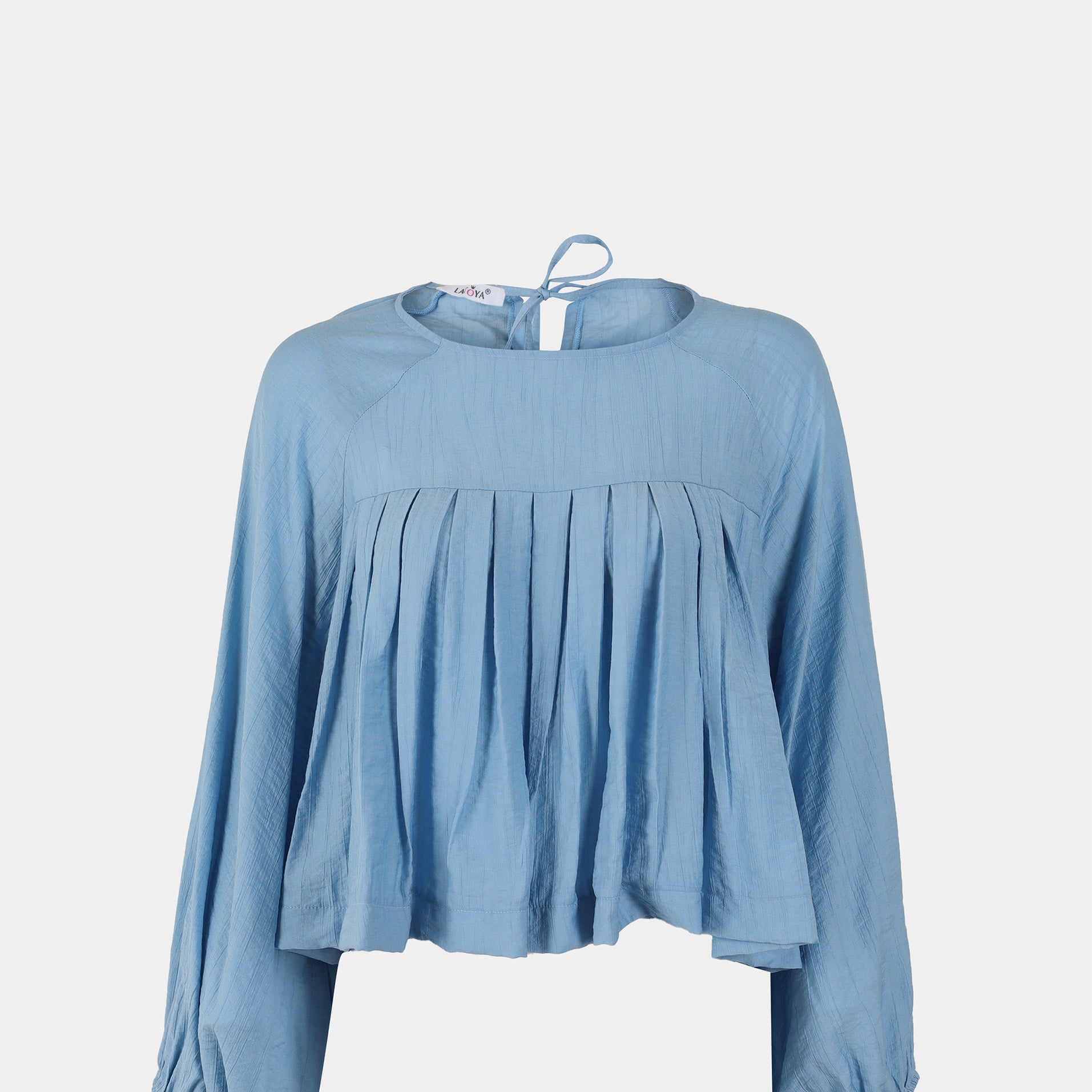 Pleated Long-Sleeve Blouse s1516354