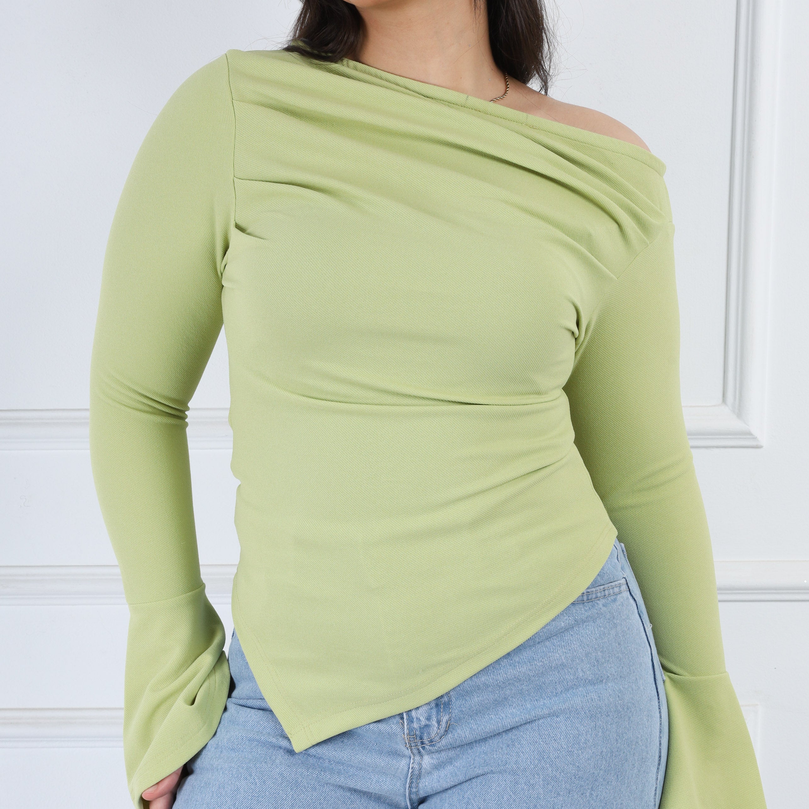 Asymmetric One Shoulder Tops s1518220