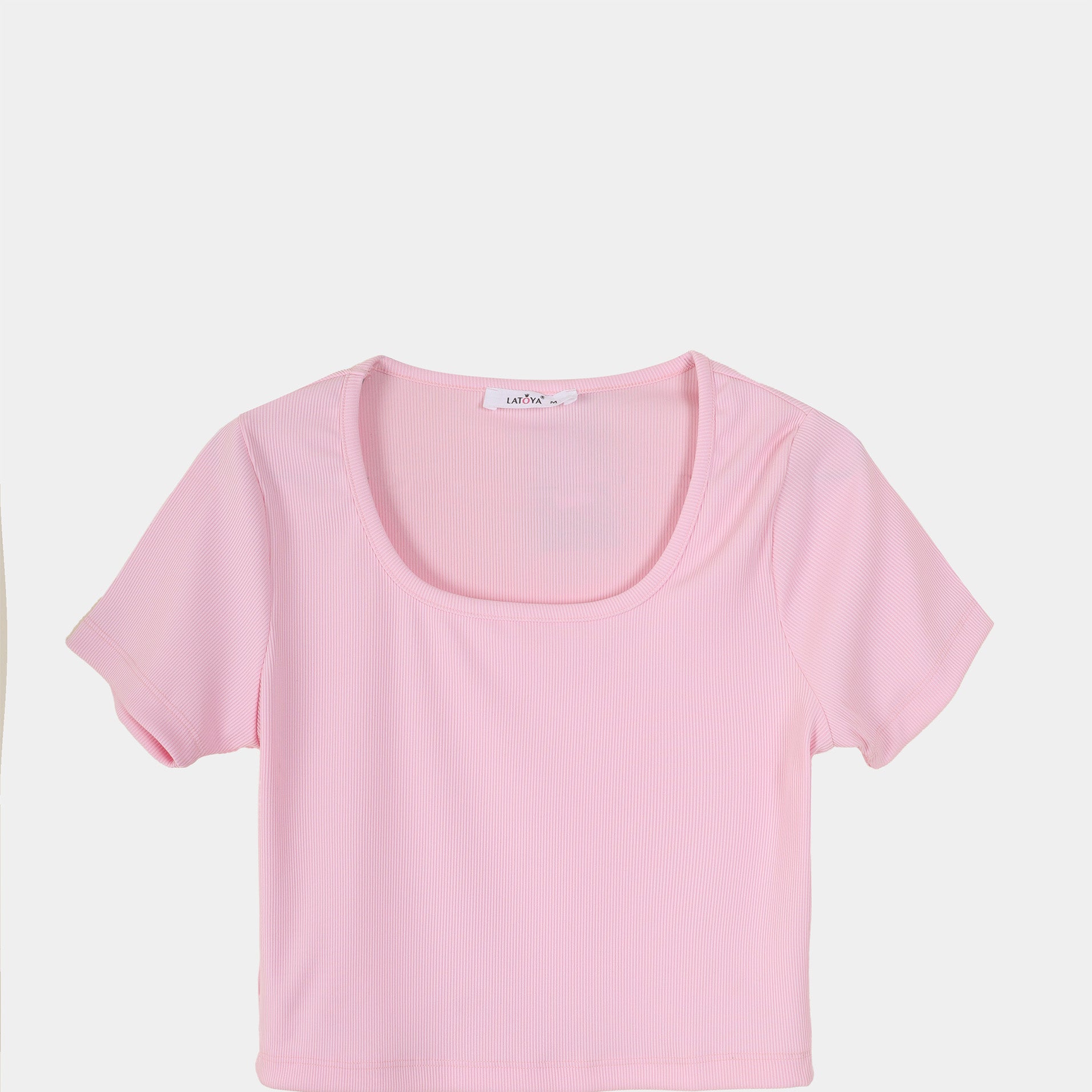 Cropped Scoop-Neck Tee s15183006