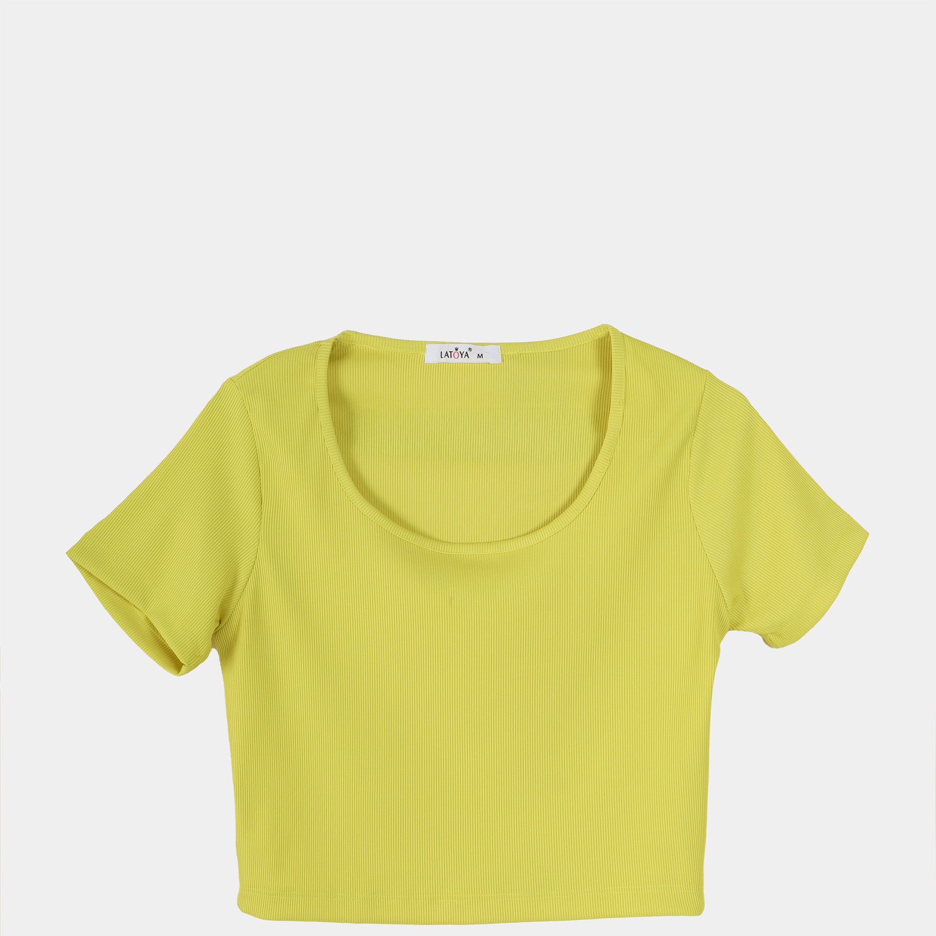 Cropped Scoop-Neck Tee s15183006