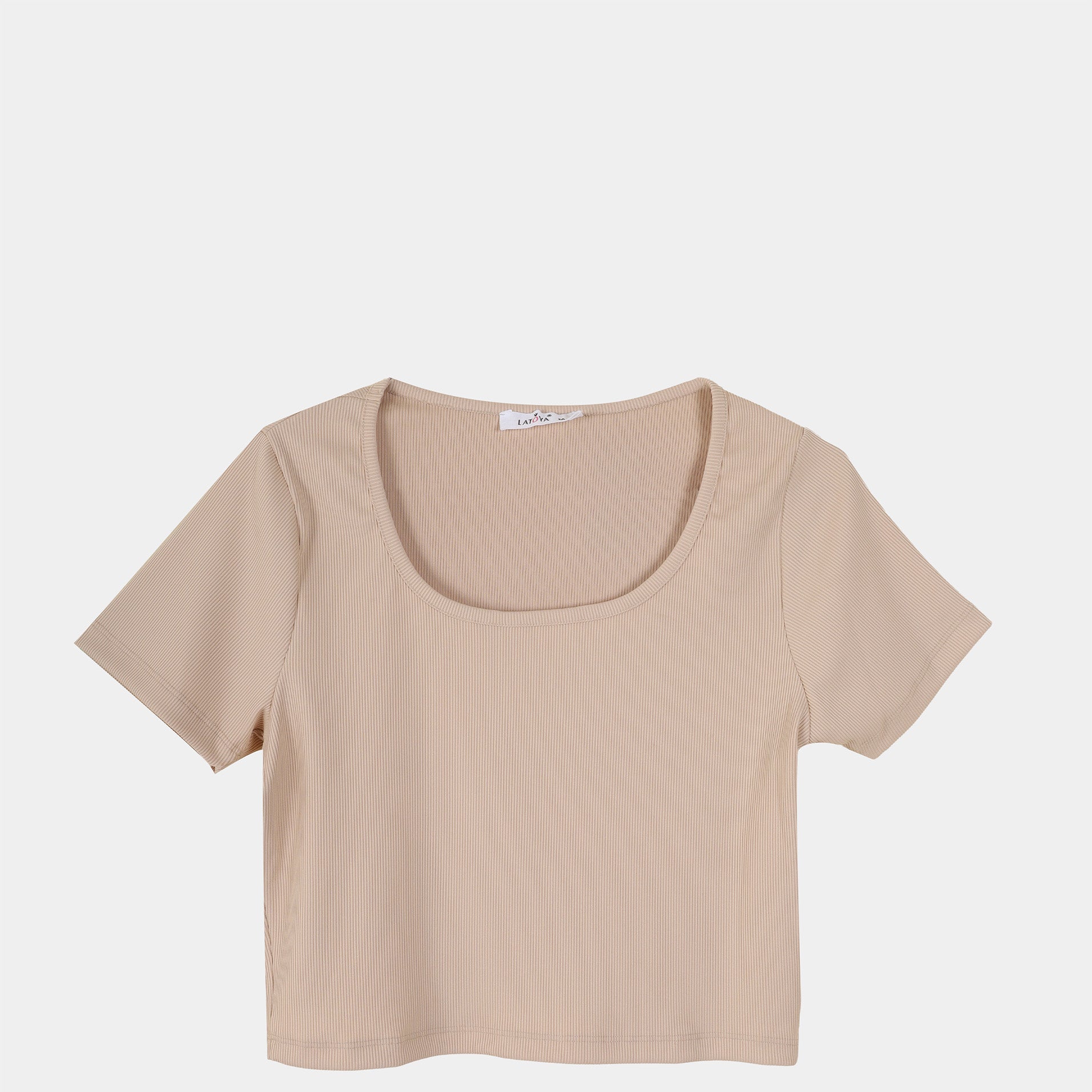Cropped Scoop-Neck Tee s15183006