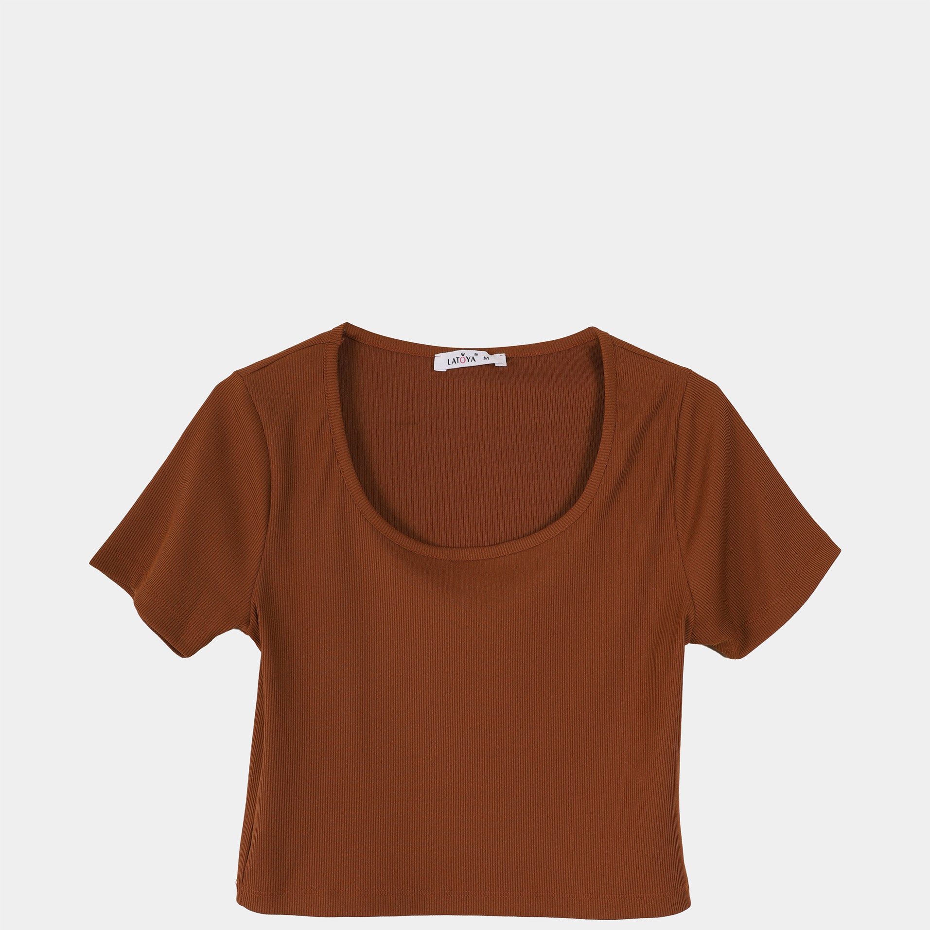 Cropped Scoop-Neck Tee s15183006
