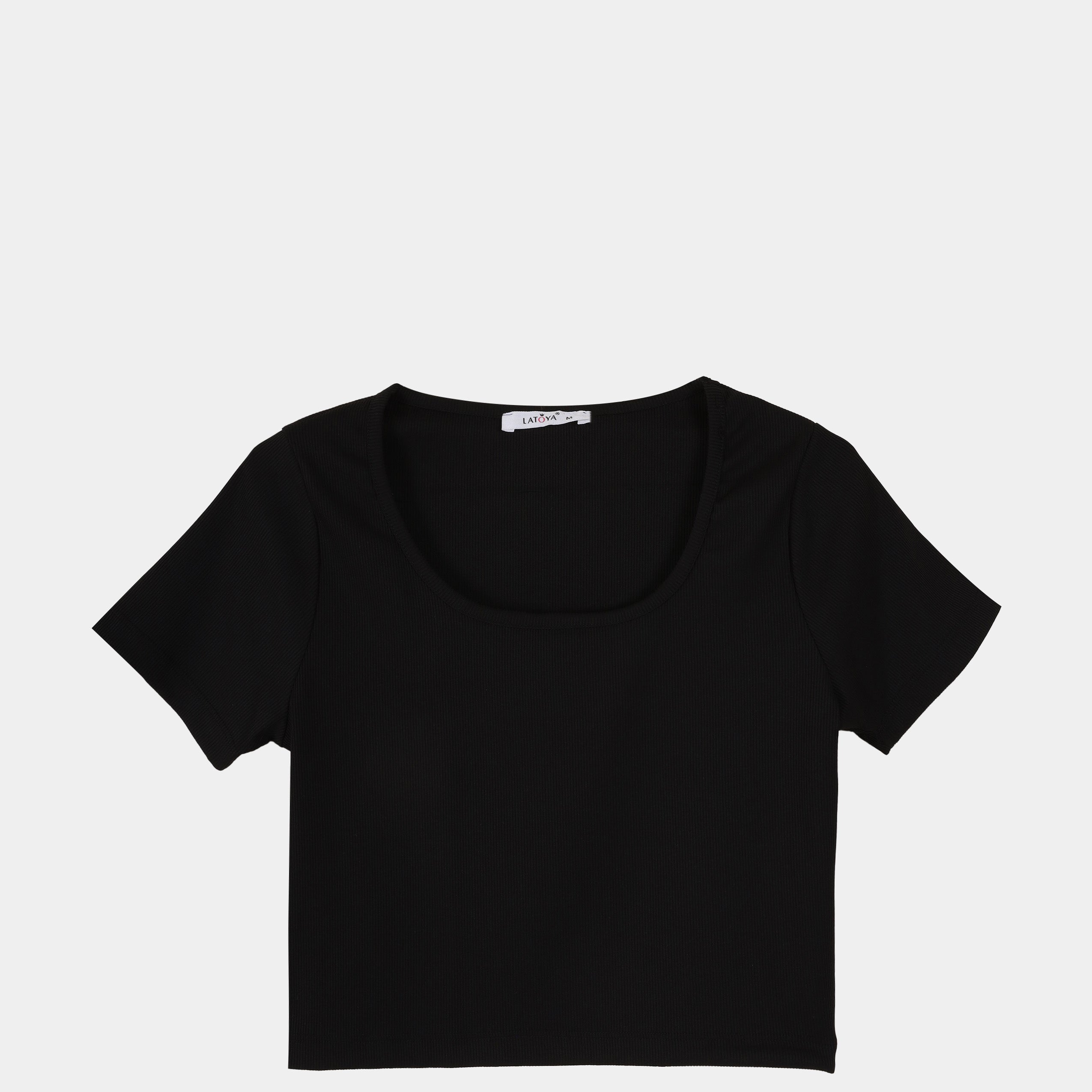 Cropped Scoop-Neck Tee s15183006