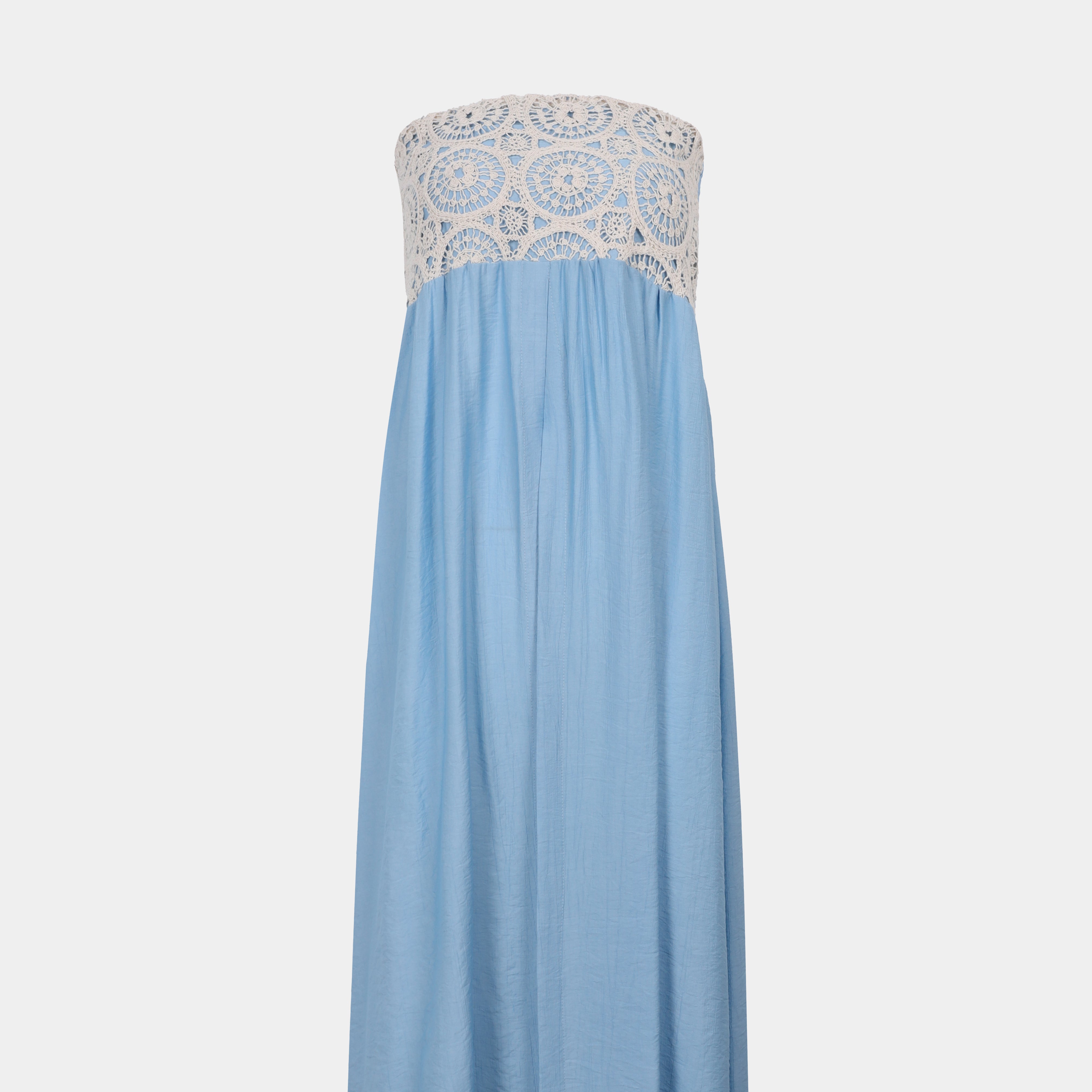 Sleeveless Dress with Lace Details s1518596/1