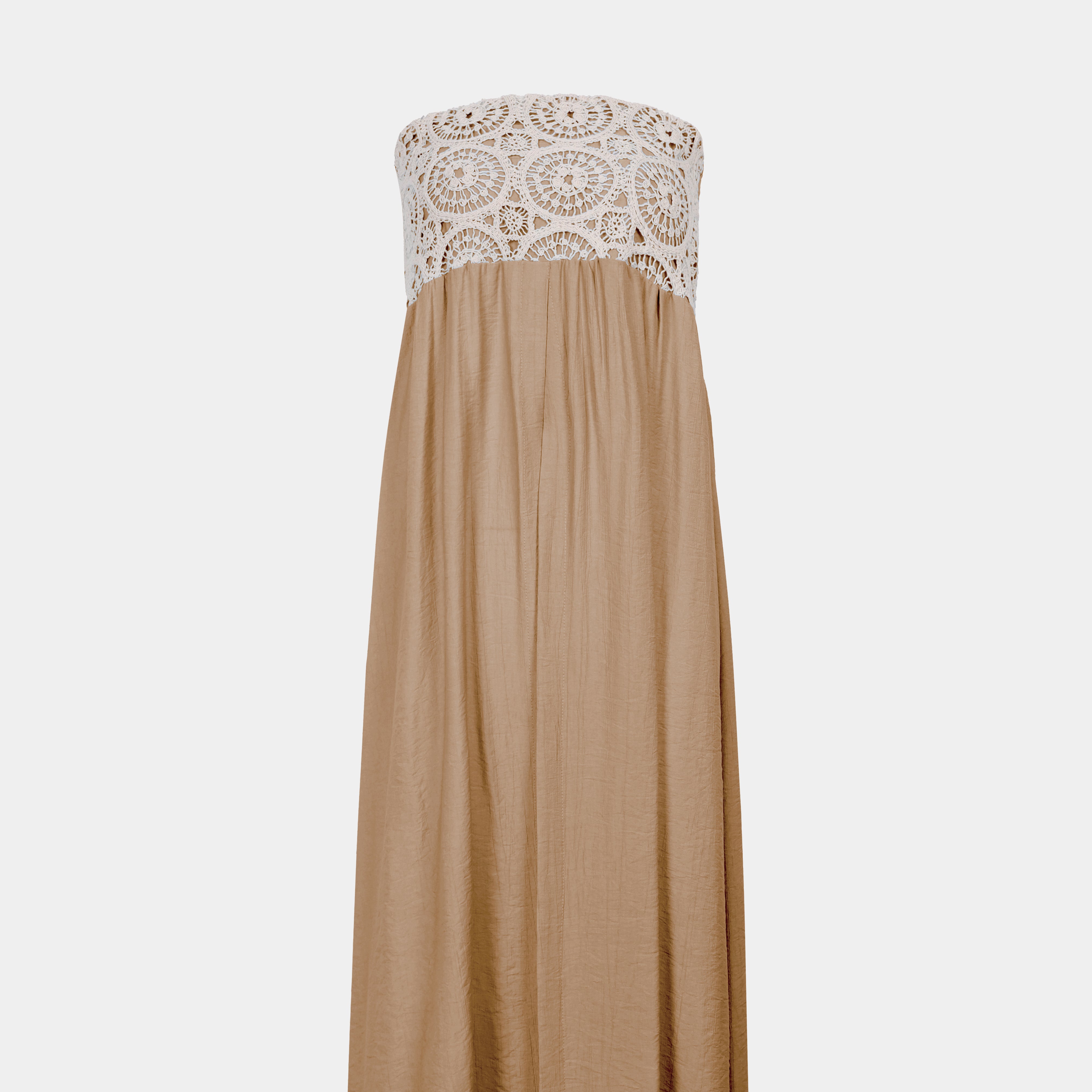 Sleeveless Dress with Lace Details s1518596/1