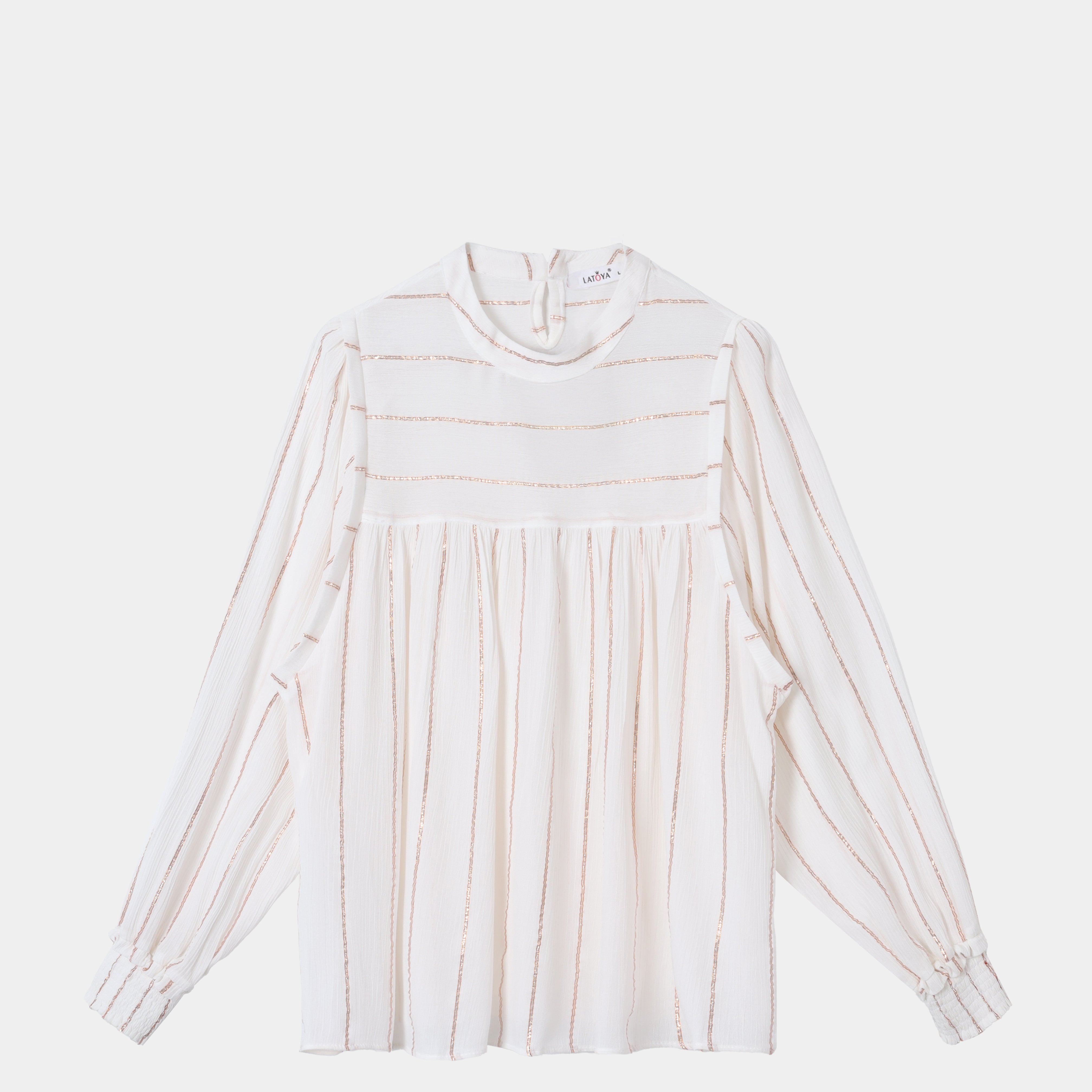 Casual Striped Blouse s154100999
