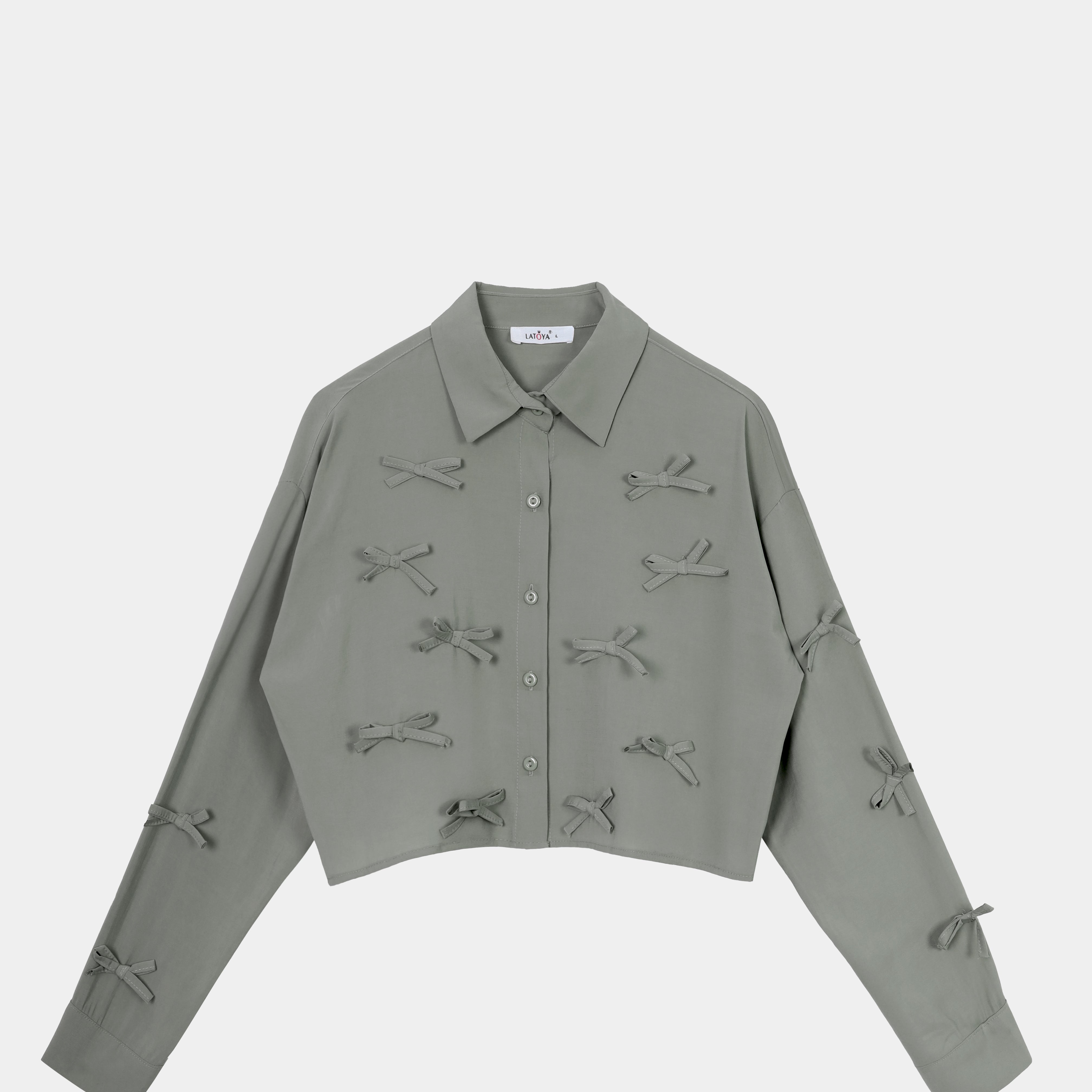 Cropped Shirt with Bows s1541331