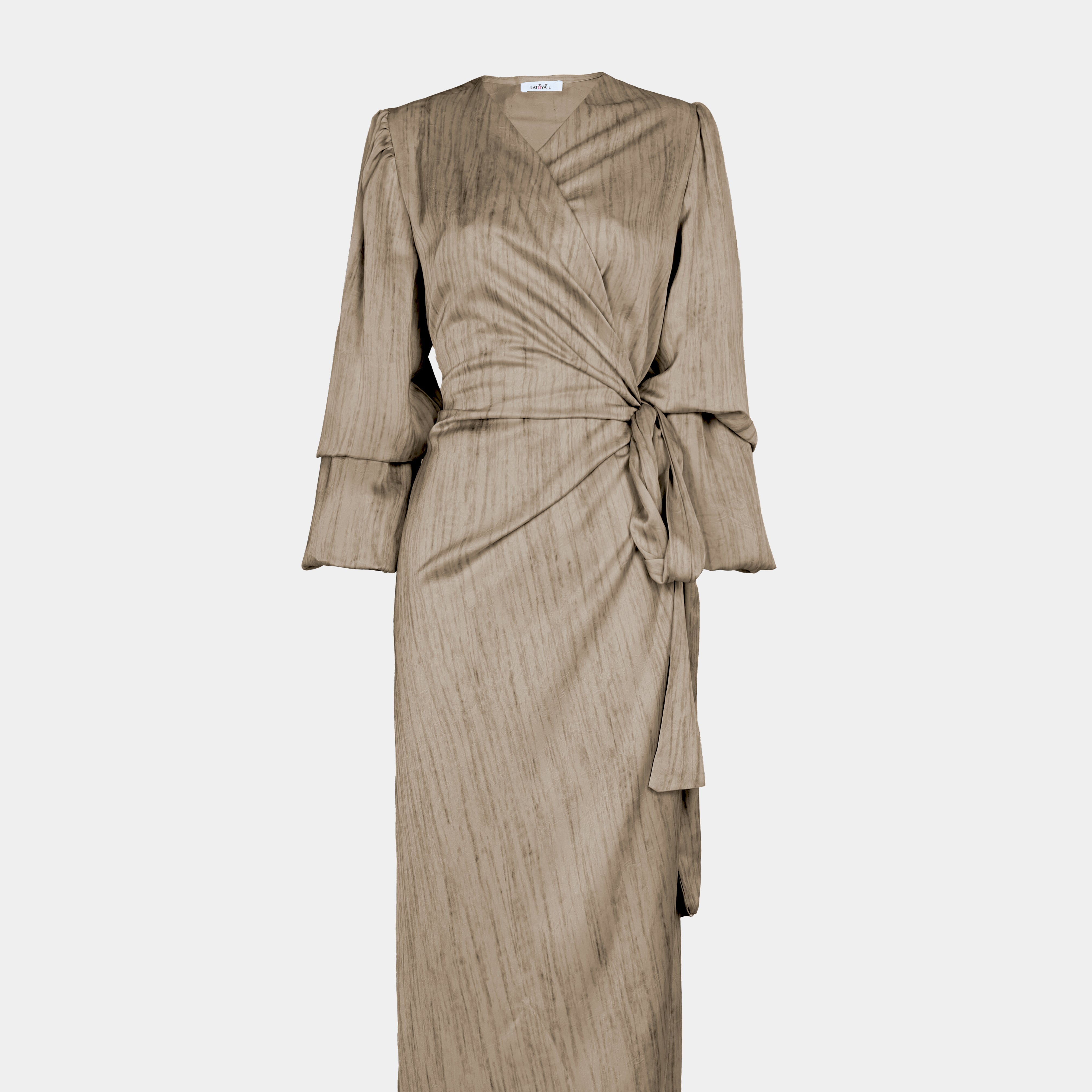 Striped Wrap Dress s1541777/1