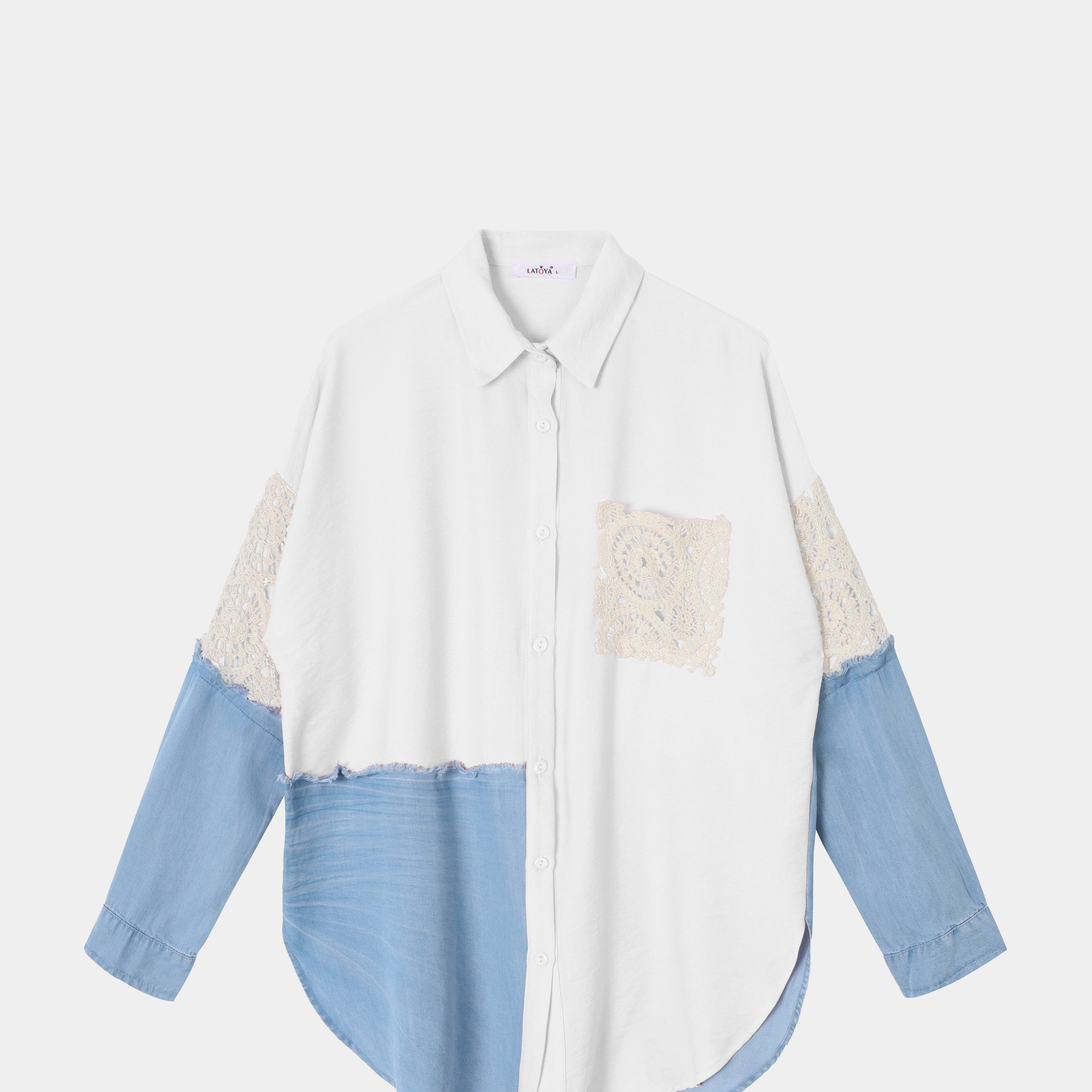 Asymmetrical Long-Sleeve Shirt s15475126
