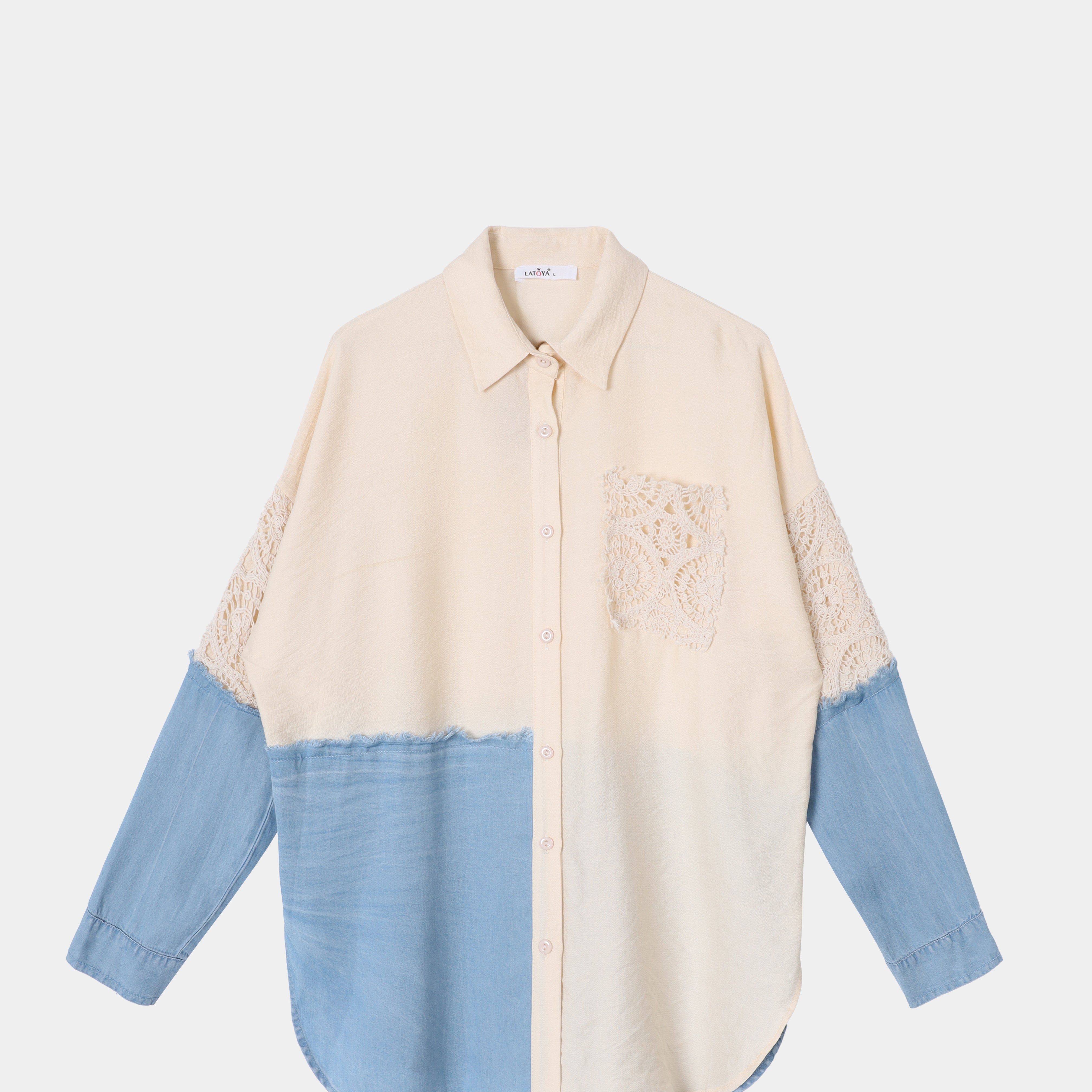 Asymmetrical Long-Sleeve Shirt s15475126