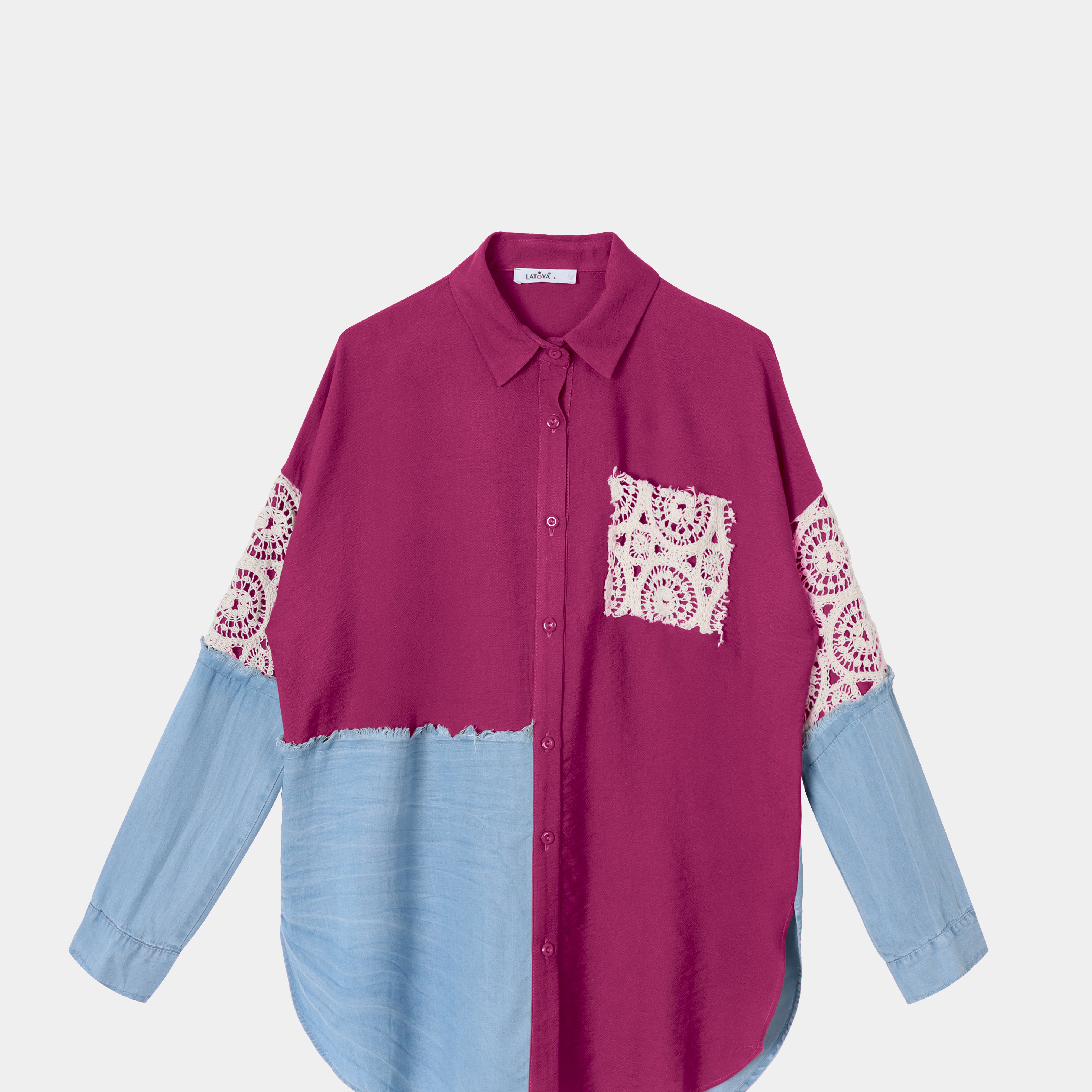 Asymmetrical Long-Sleeve Shirt s15475126