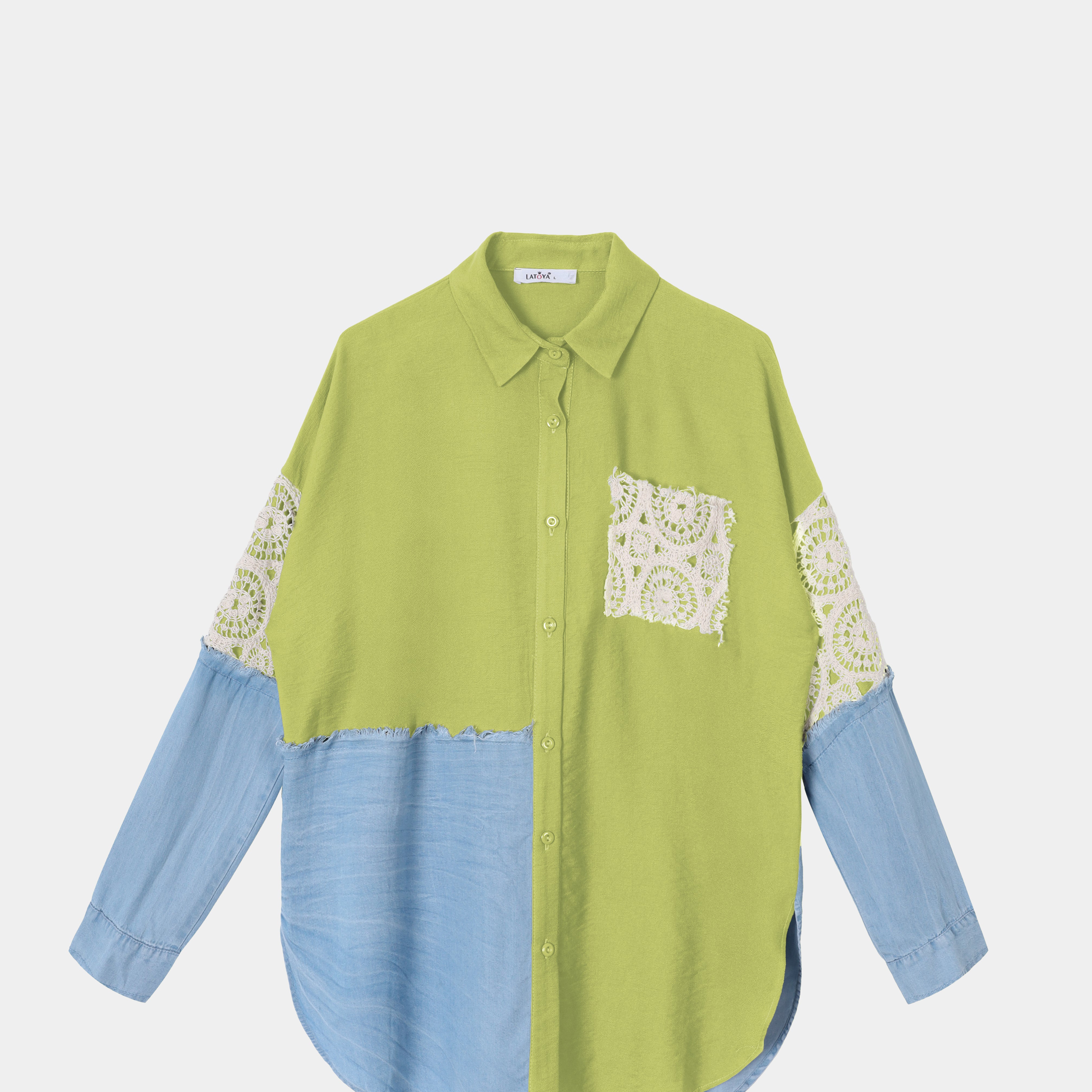 Asymmetrical Long-Sleeve Shirt s15475126