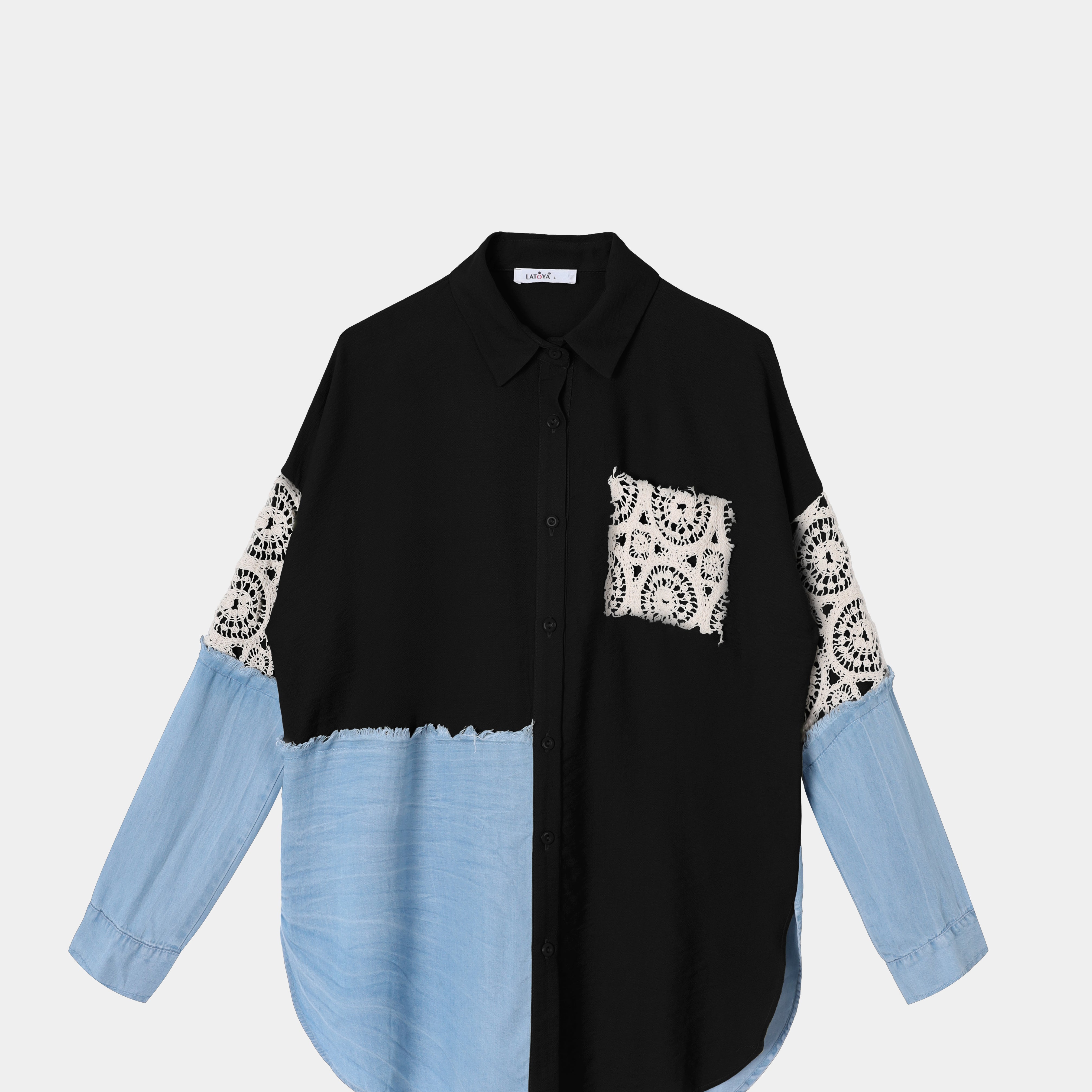 Asymmetrical Long-Sleeve Shirt s15475126