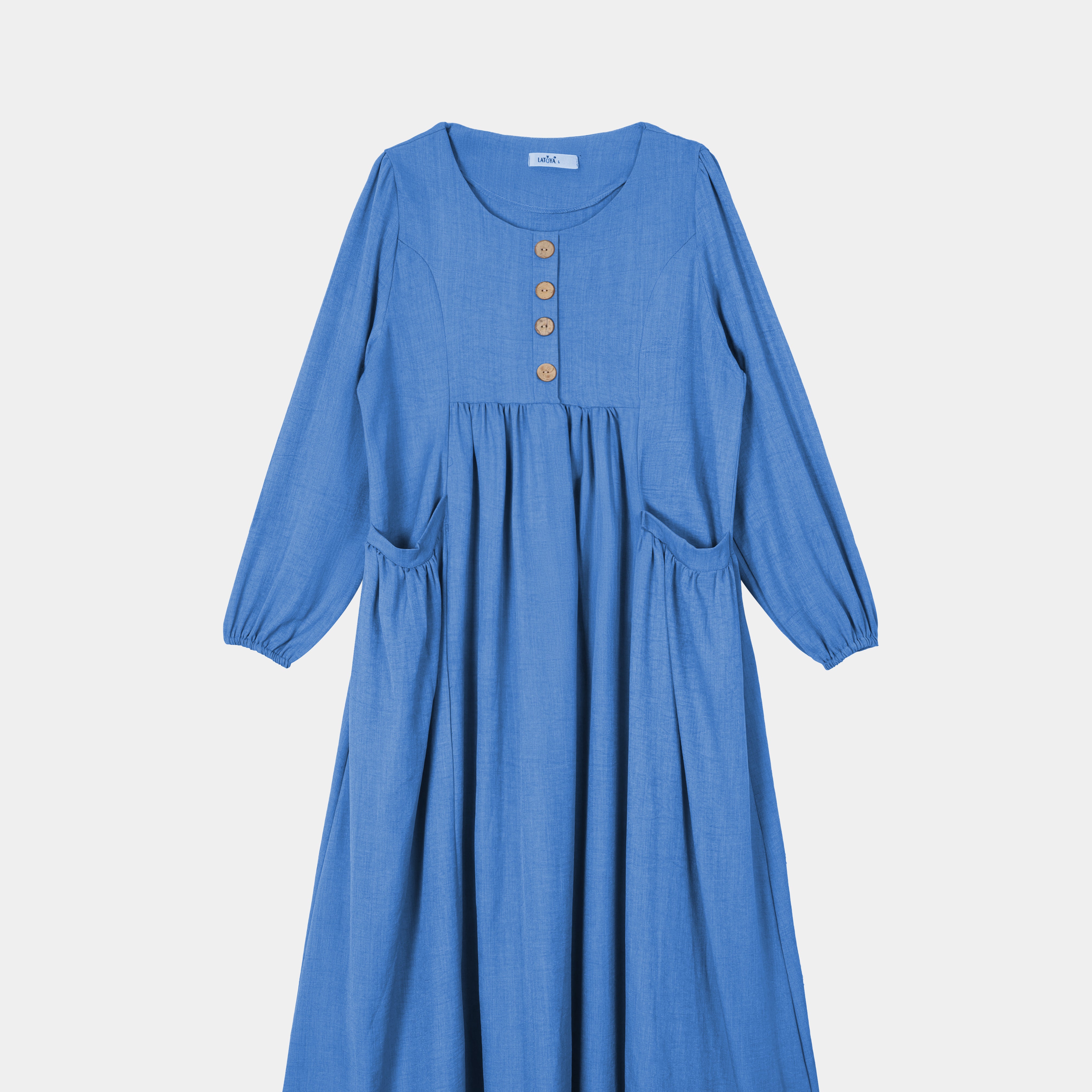 Casual Flowing Dress with Side Pockets s1564526