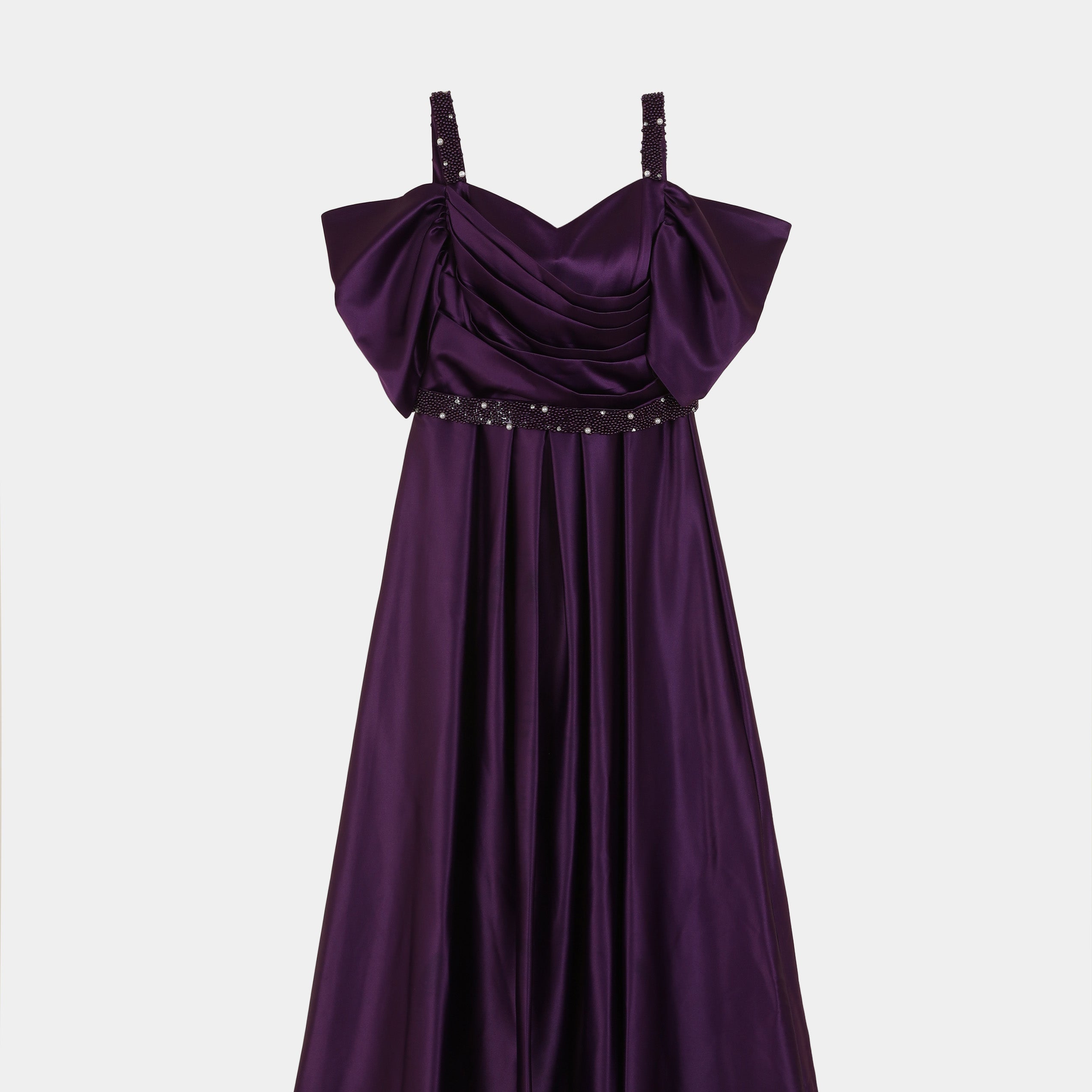 Satin Strap Midi Evening Dress s15917090