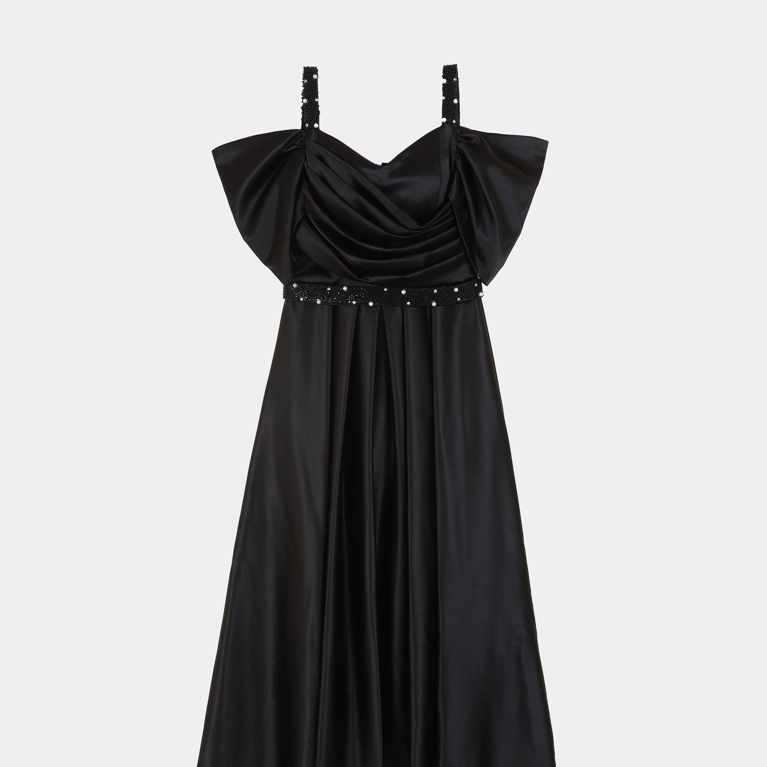 Satin Strap Midi Evening Dress s15917090