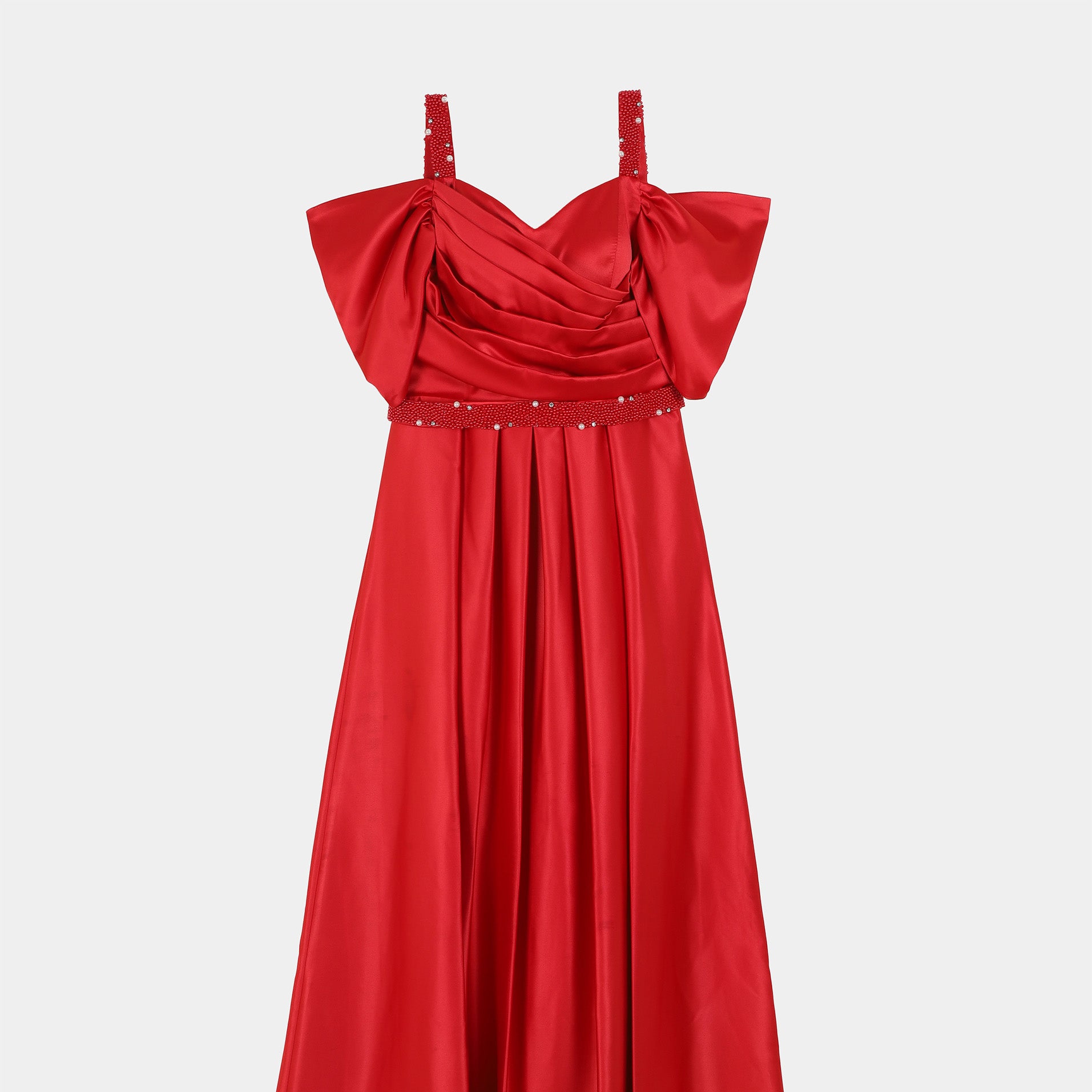 Satin Strap Midi Evening Dress s15917090